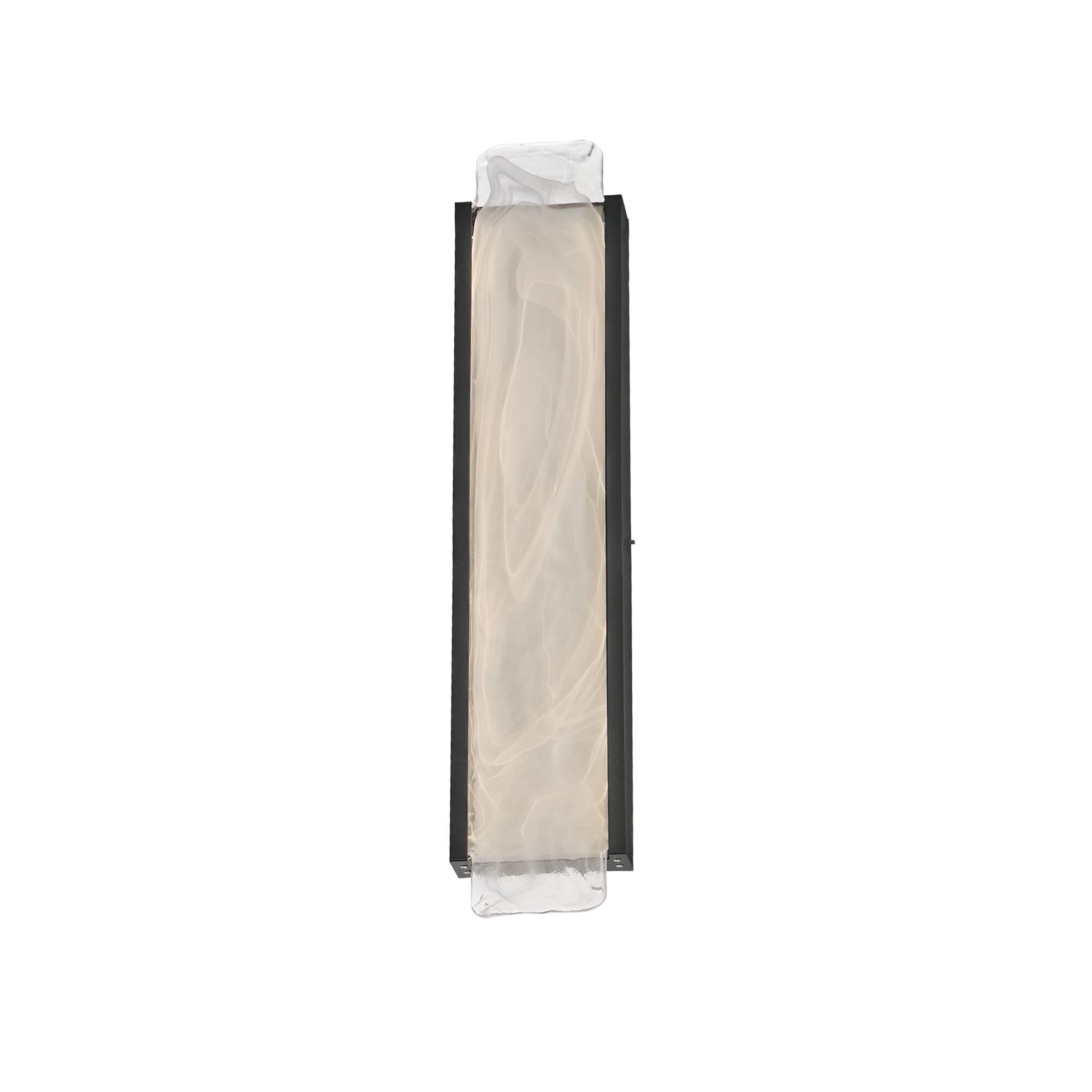 Shown in Black finish and White Spiral glass