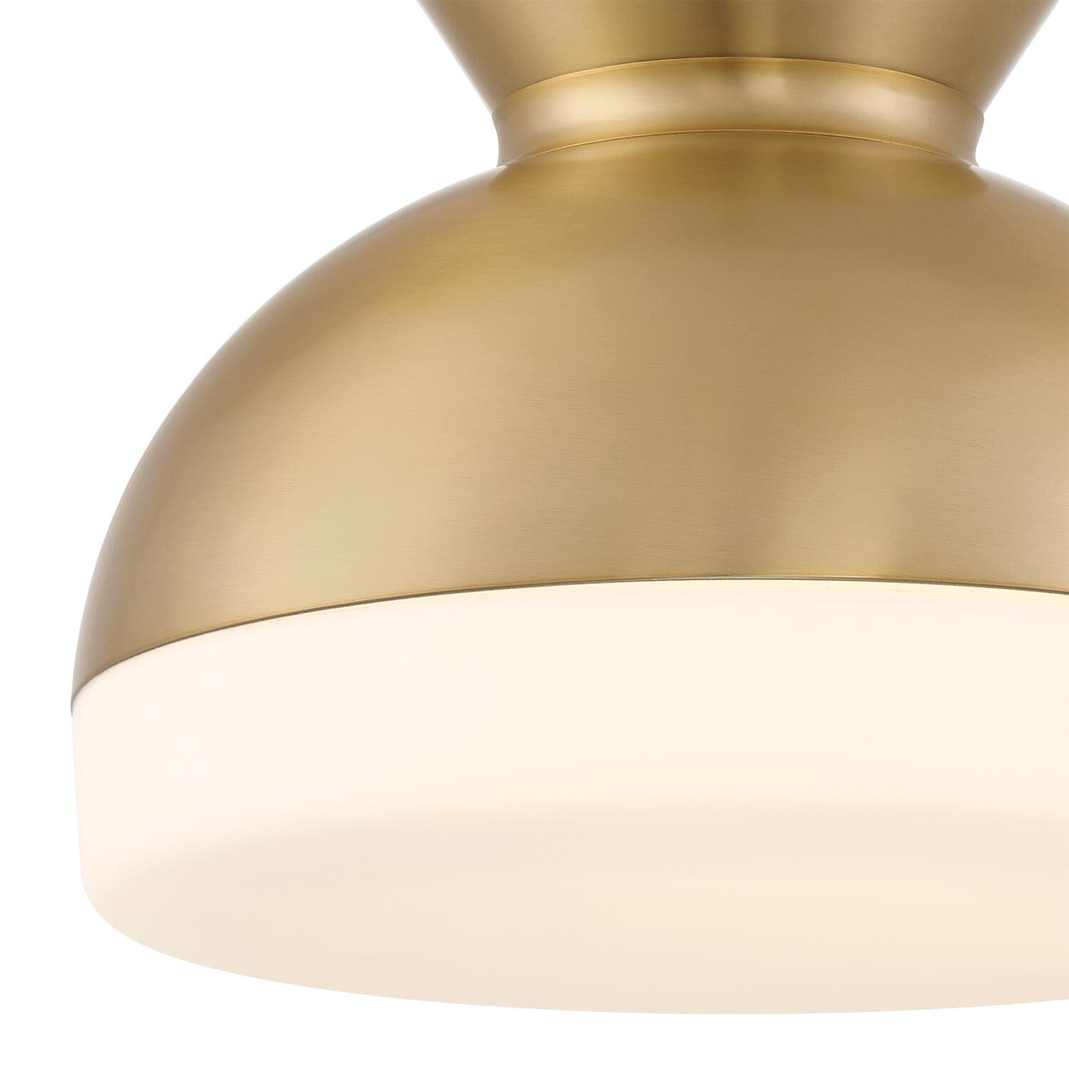 Shown in Vibrant Gold finish and Glass shade