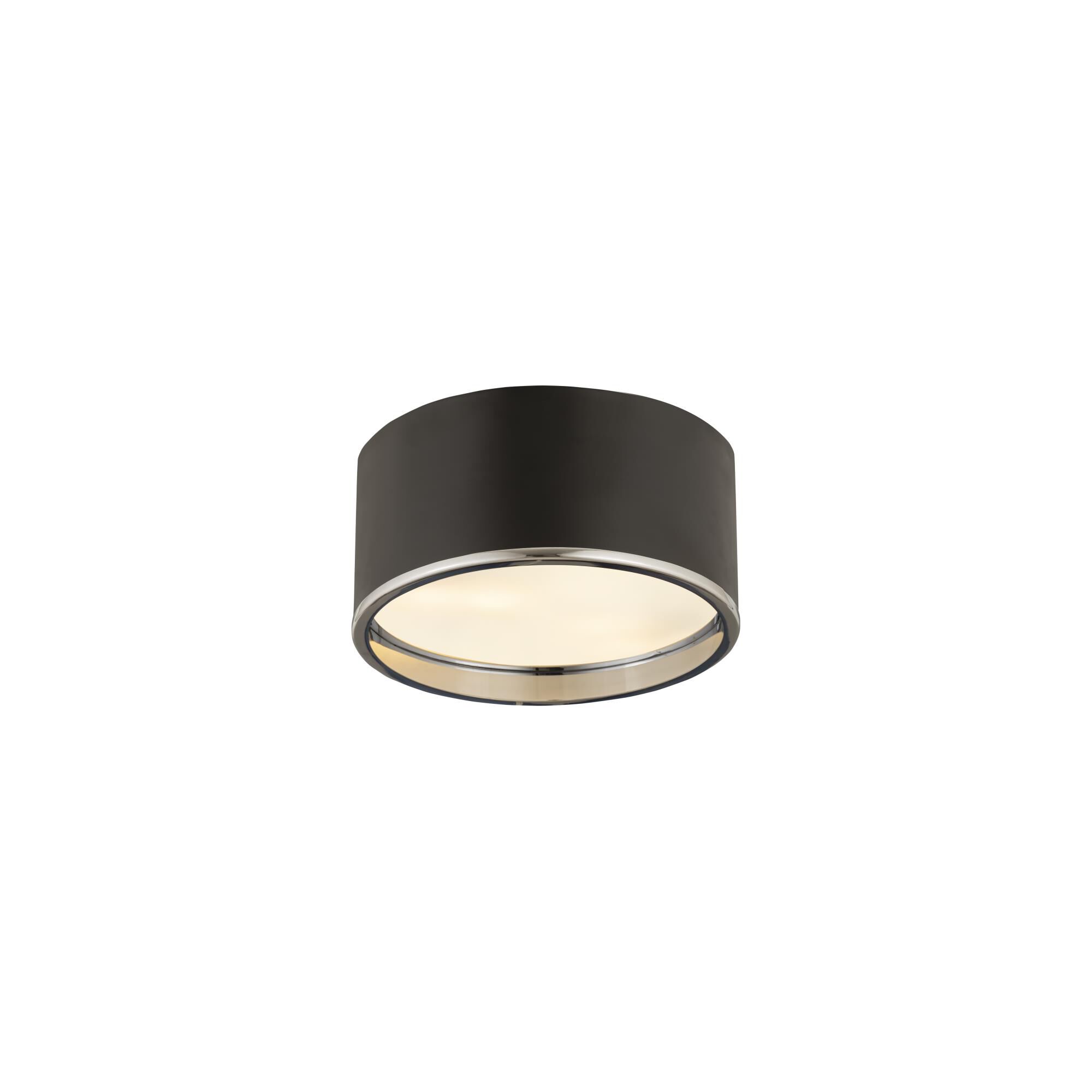 Shown in Matte Black And Chrome finish and Steel glass and Steel shade