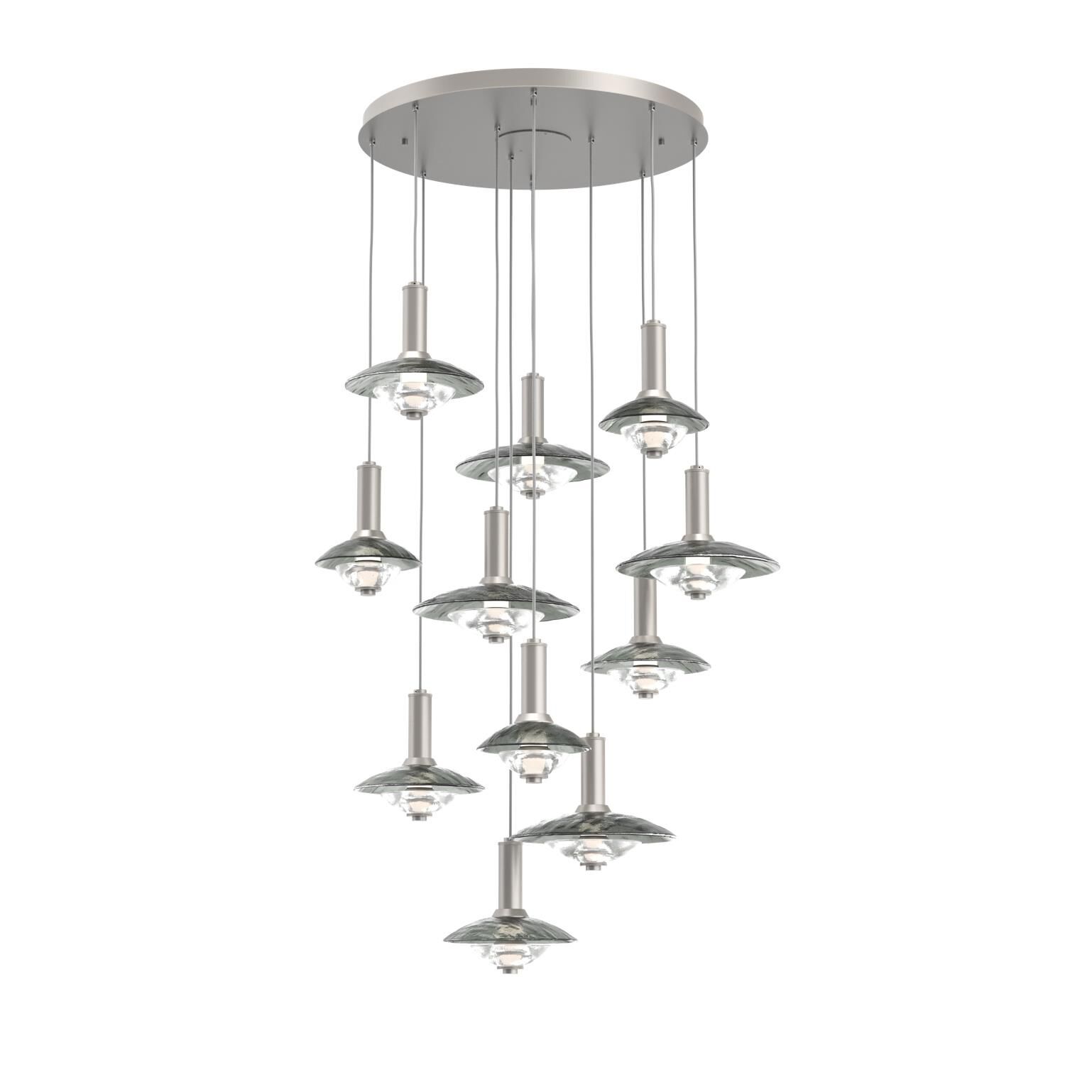 Shown in Beige Silver finish and Smoke Granite glass