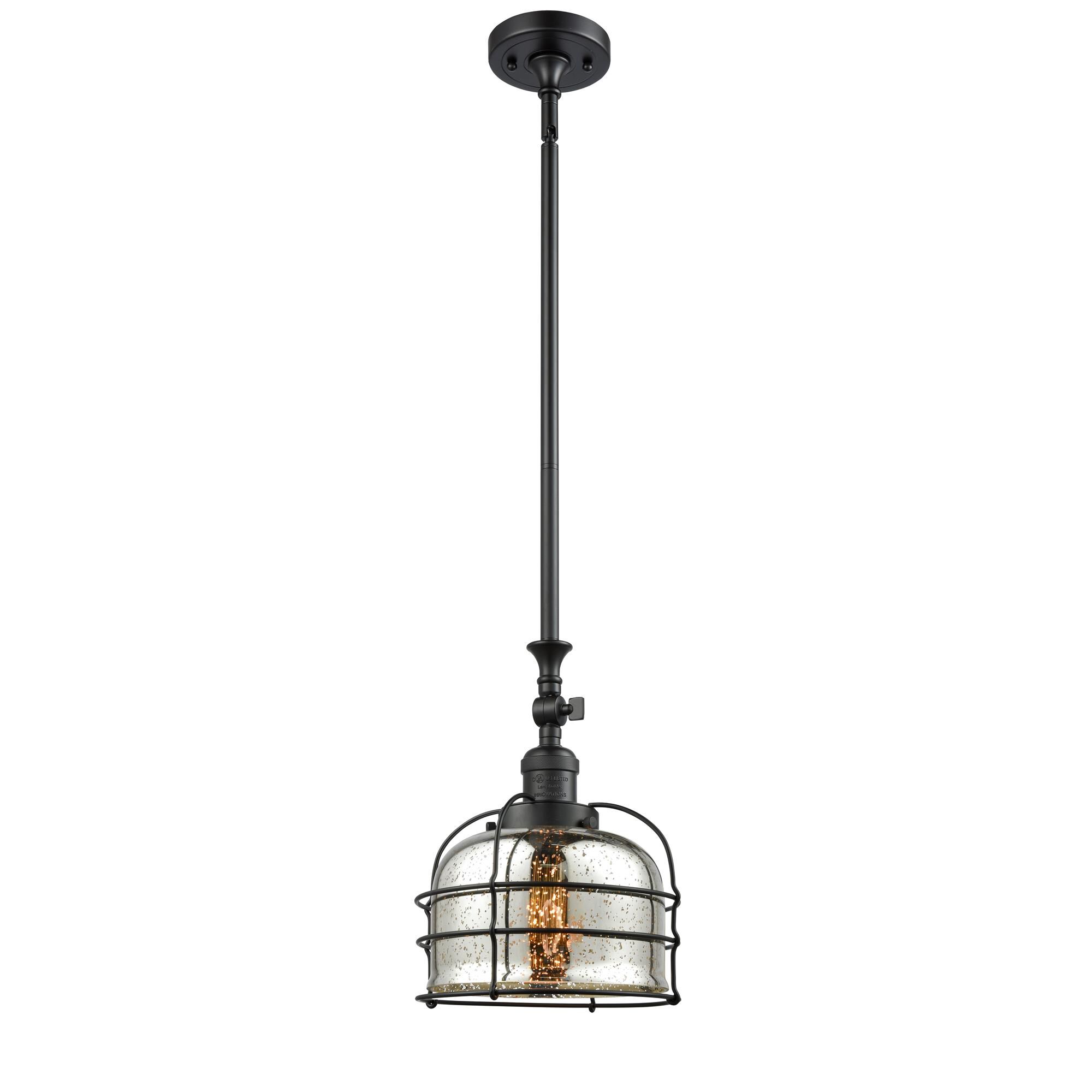 Shown in Matte Black finish and Silver Mercury glass