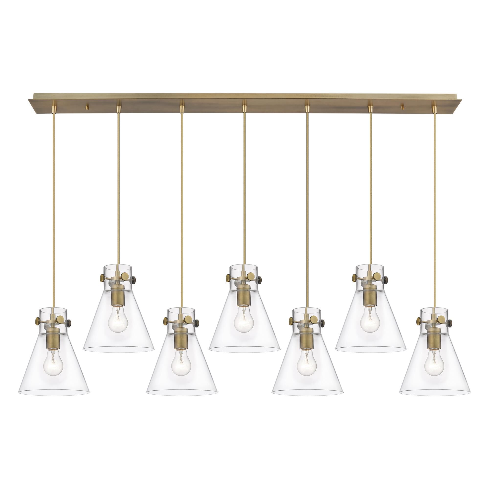 Bruno Marashlian Newton Cone 51 Inch 7 Light Linear Suspension Light by Innovations Lighting