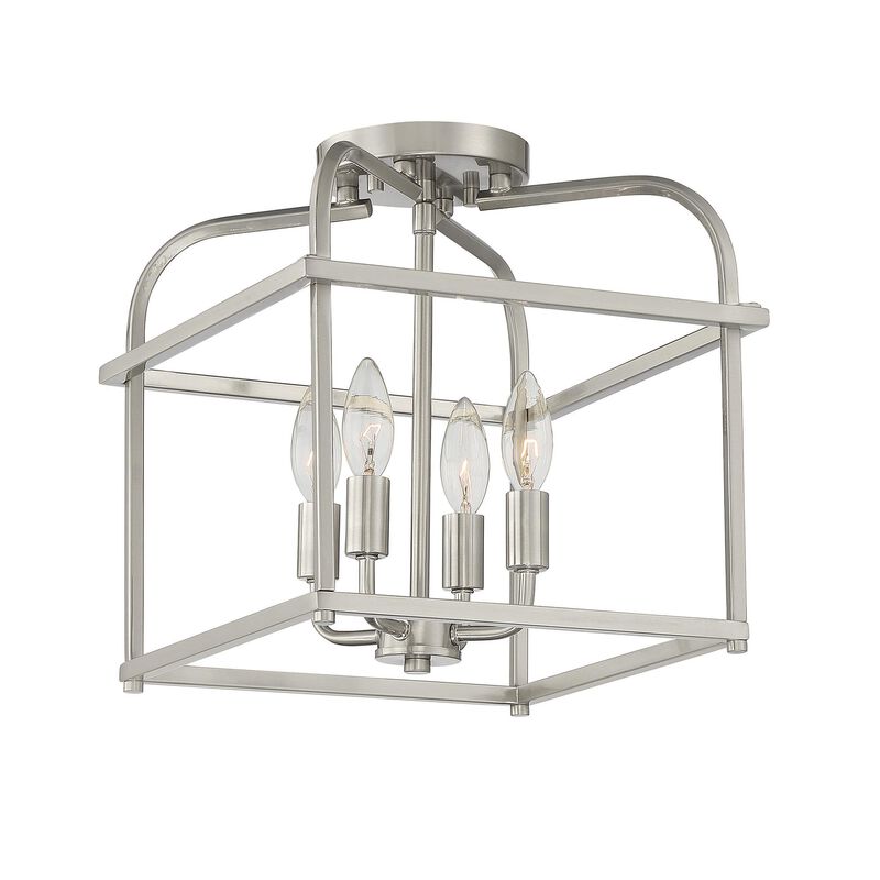 12 Inch 4 Light LED Semi Flush Mount by Meridian Lighting