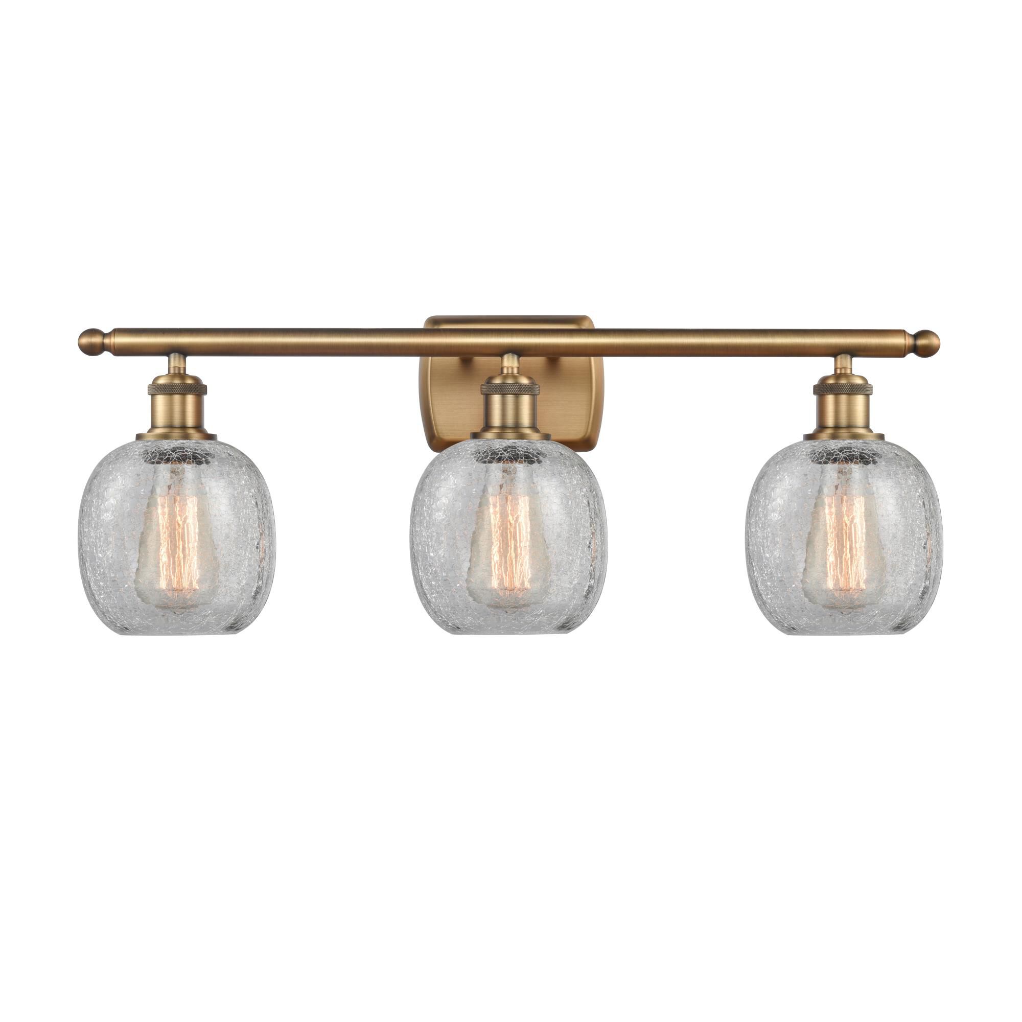 Shown in Brushed Brass finish and Sphere glass and Glass shade