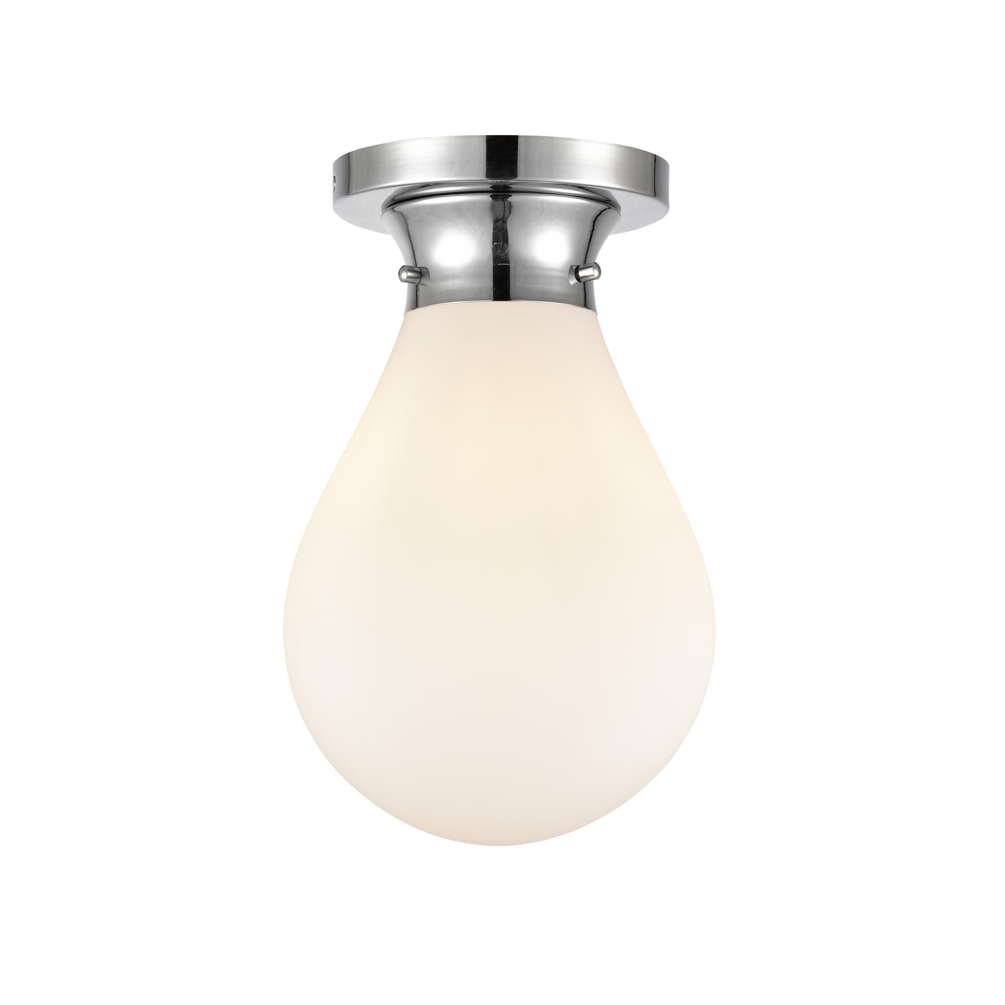 Shown in Polished Chrome finish and White Genesis glass