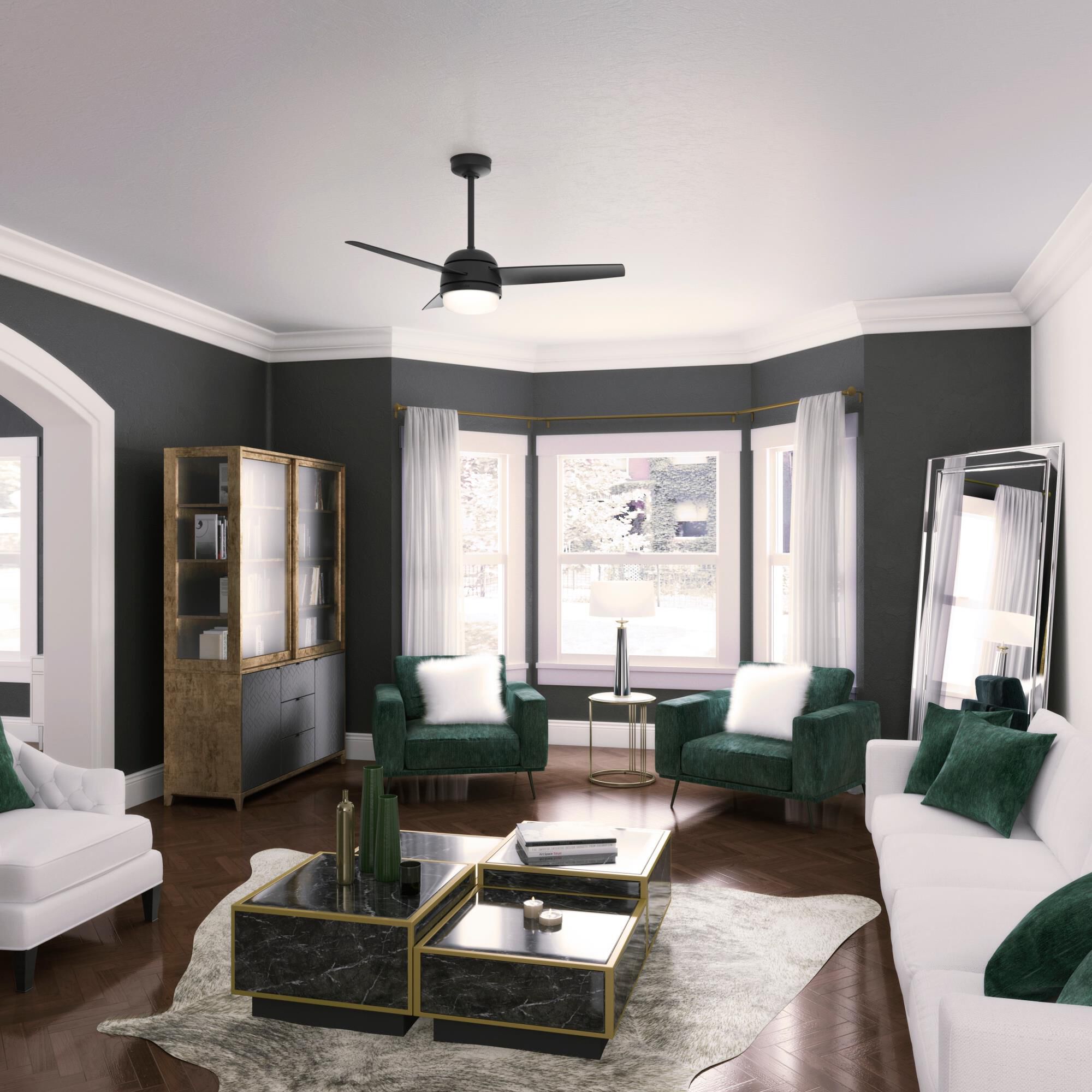 Midtown 48 Inch Ceiling Fan with Light Kit by Hunter Fan