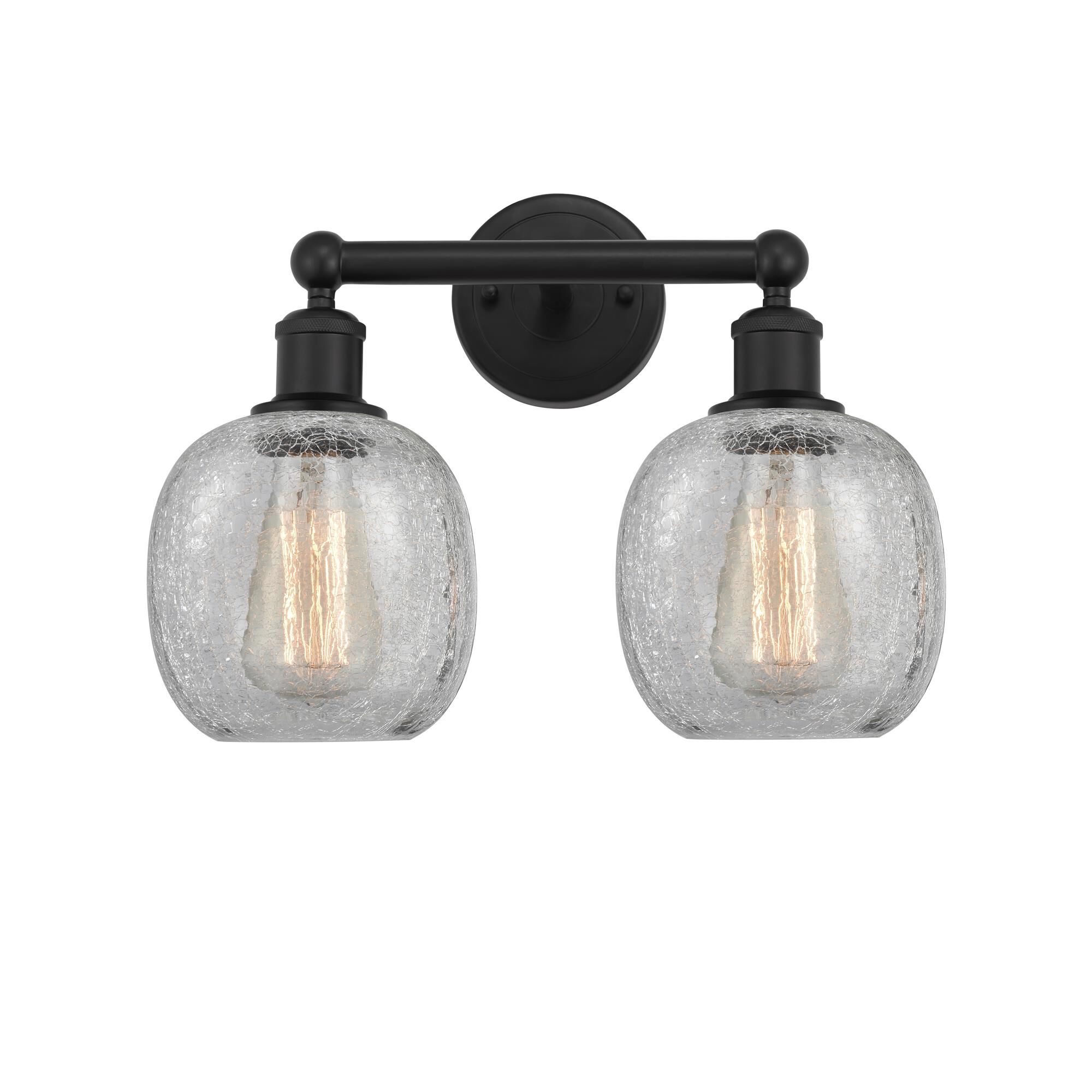 Shown in Matte Black, Clear Crackle finish and Clear Crackle glass and Clear Crackle Glass shade