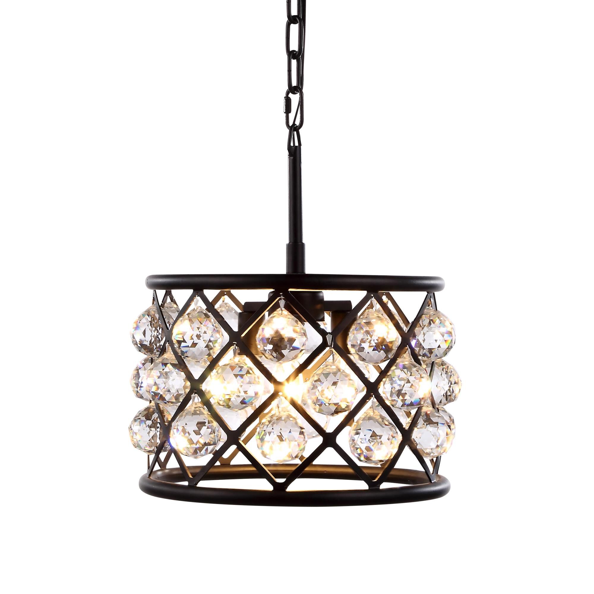 Shown in Matte Black finish and Royal Cut crystal and Clear accent