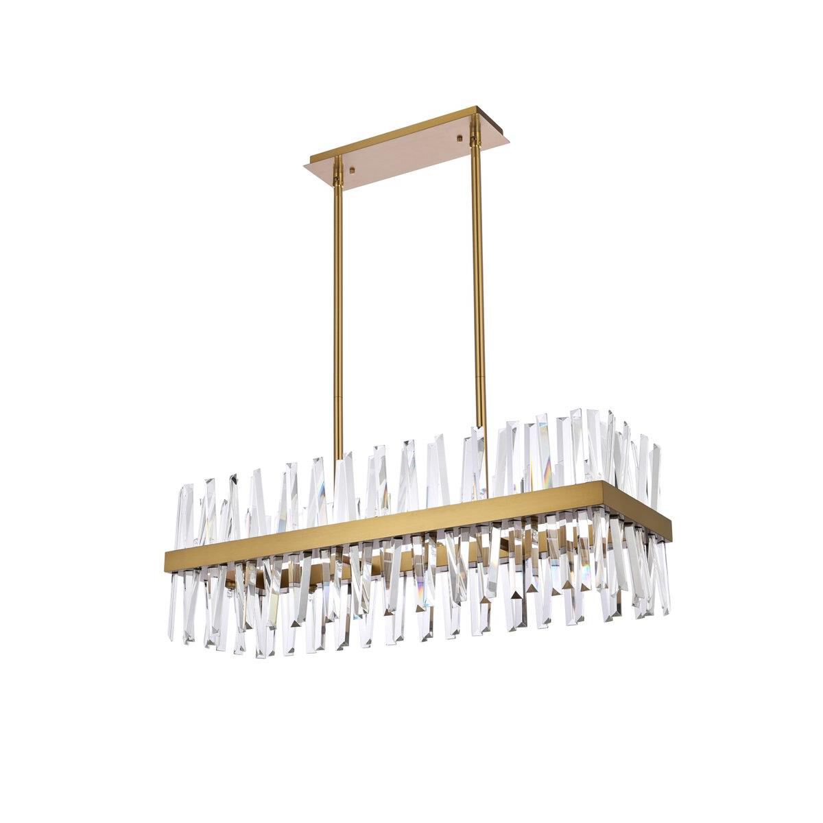 Serephina 36 Inch 20 Light Linear Suspension Light by Elegant Lighting