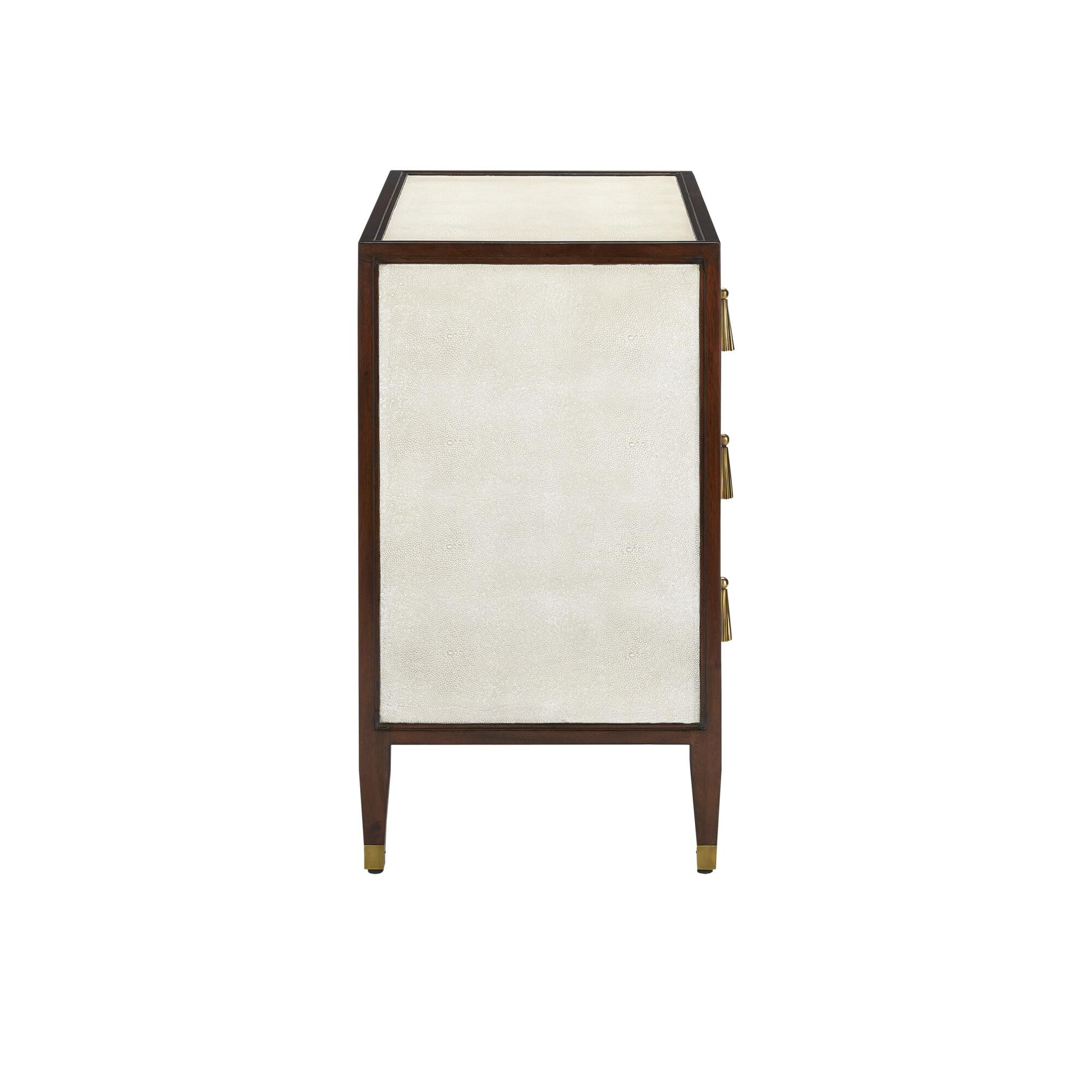 Shown in Ivory/Dark Walnut/Brass finish