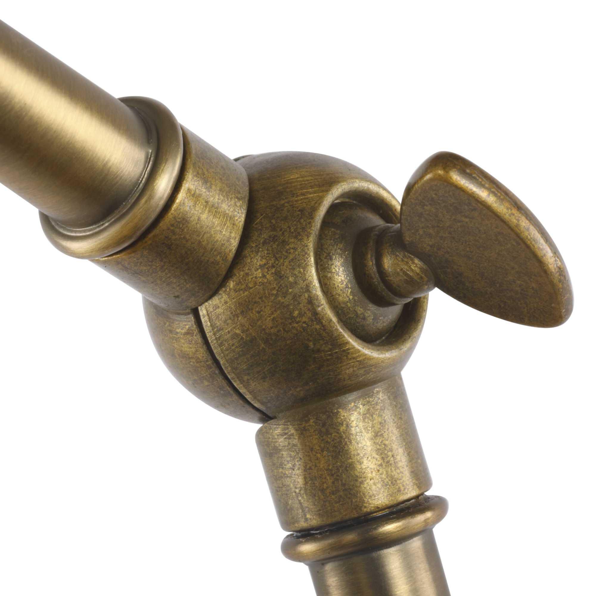 Shown in Vintage Brass finish and Vintage Brass glass