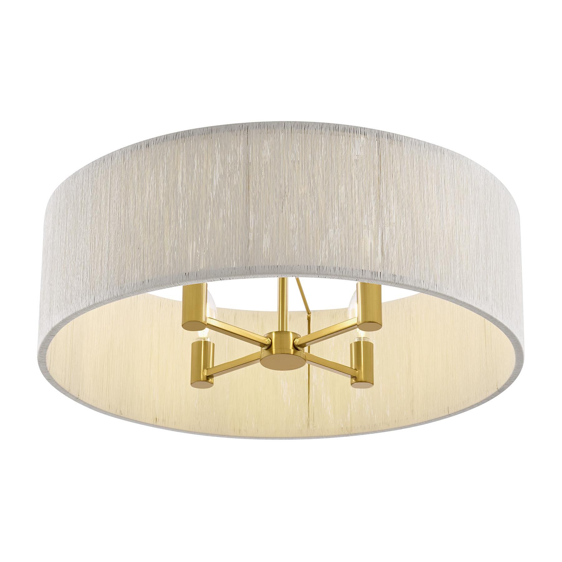 Shown in Warm Brass finish and White Rope shade