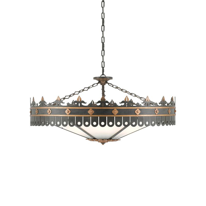 Berkeley 40 Inch 6 Light Chandelier by Currey and Company