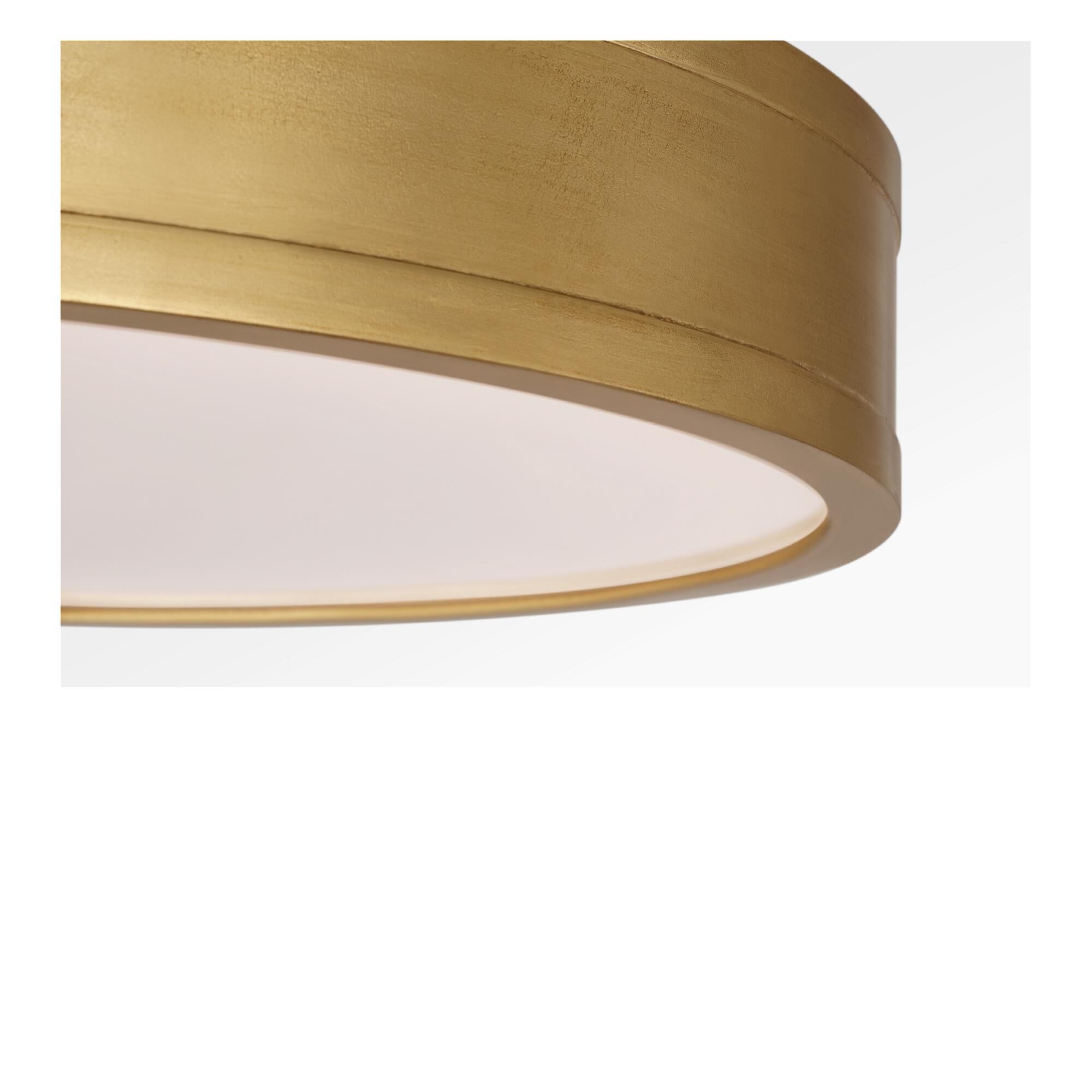 Shown in Gild finish and White glass