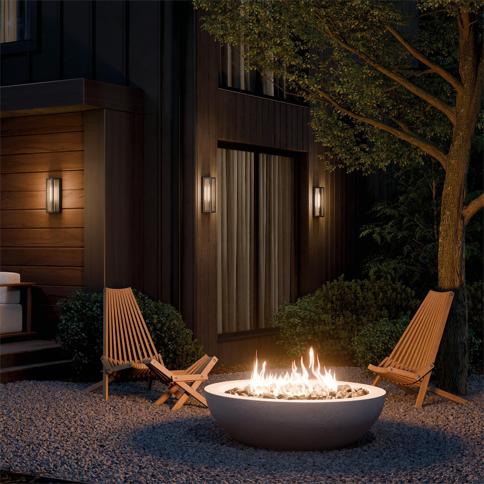 Shown in Textured Black finish and Clear Beveled glass