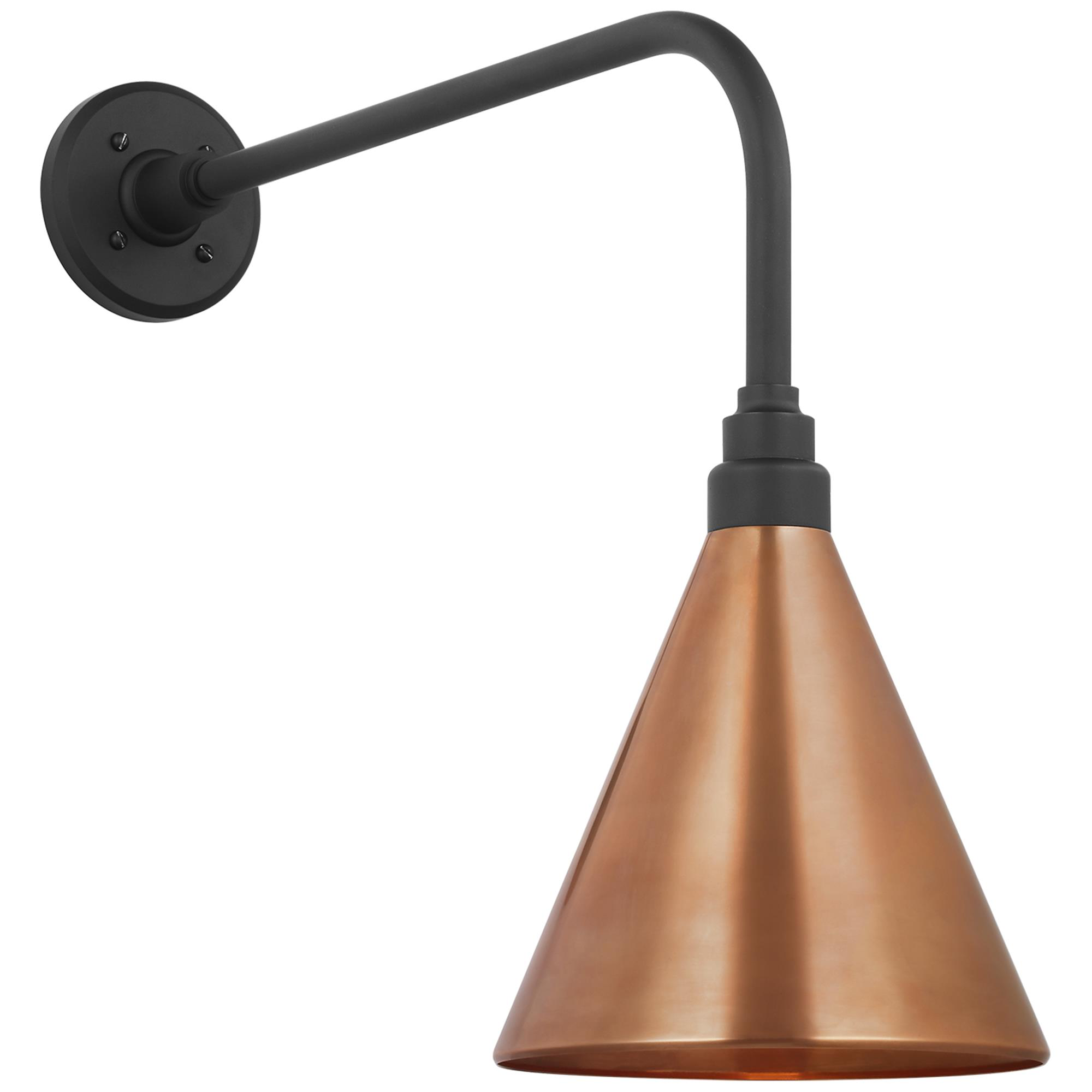 Shown in Matte Black finish and Copper shade