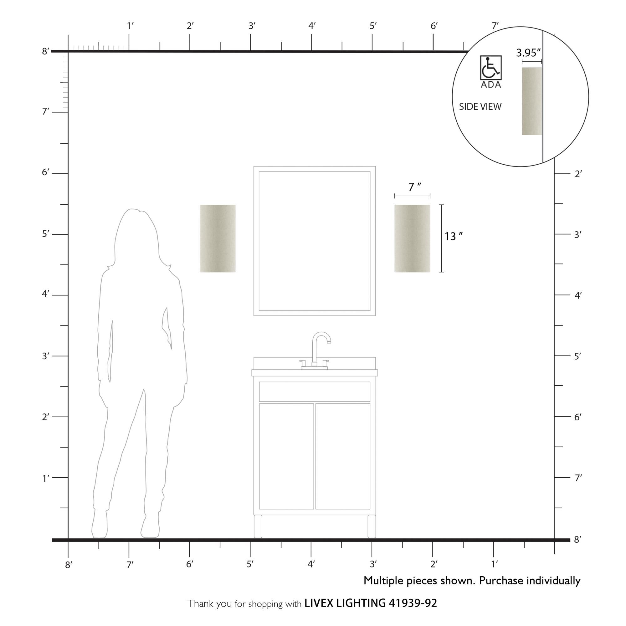 Manorwood 13 Inch Wall Sconce by Livex Lighting