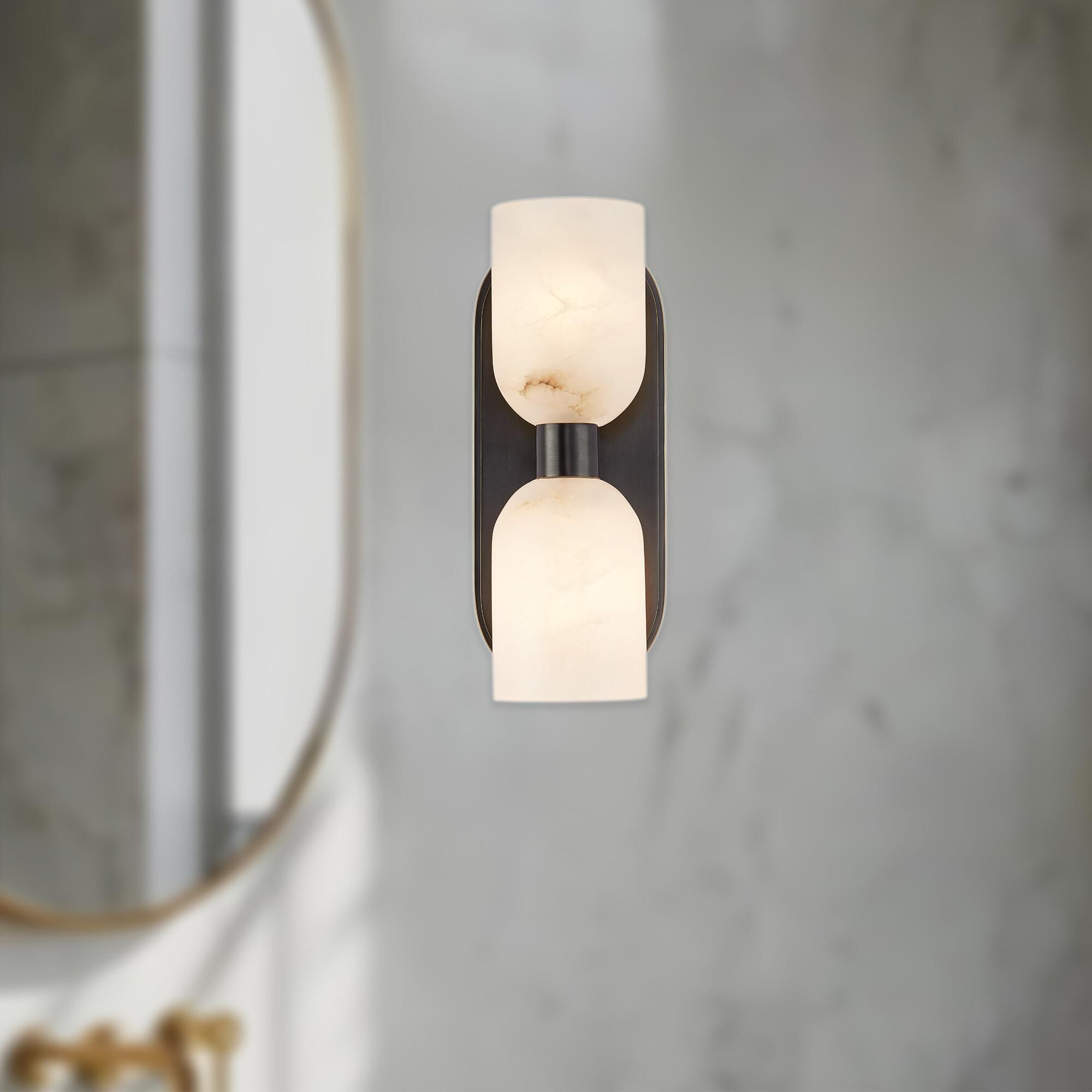 Elisa Carlucci Lucian 12 Inch 2 Light Wall Sconce,