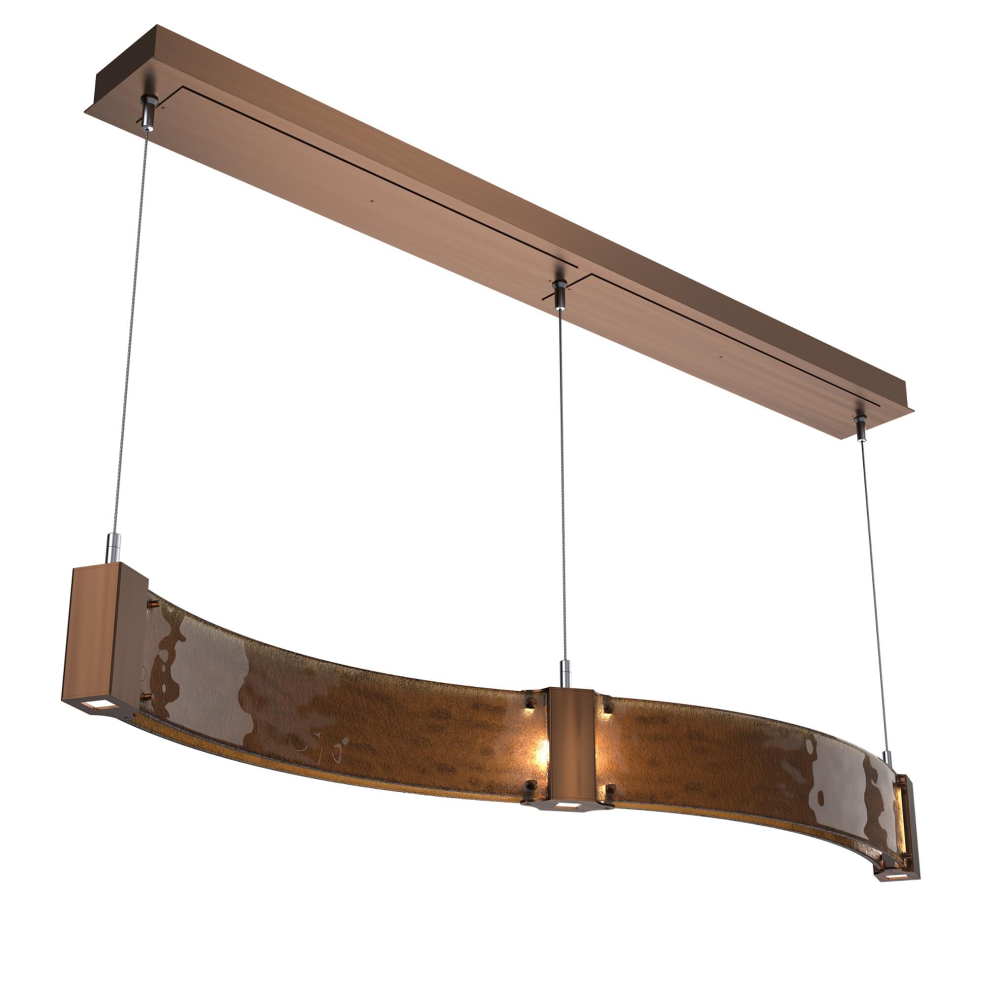 Shown in Burnished Brass finish and Bronze Granite glass
