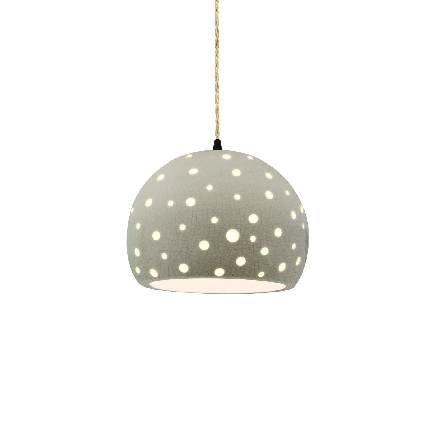 Shown in Matte Black finish and Celadon Green Crackle shade