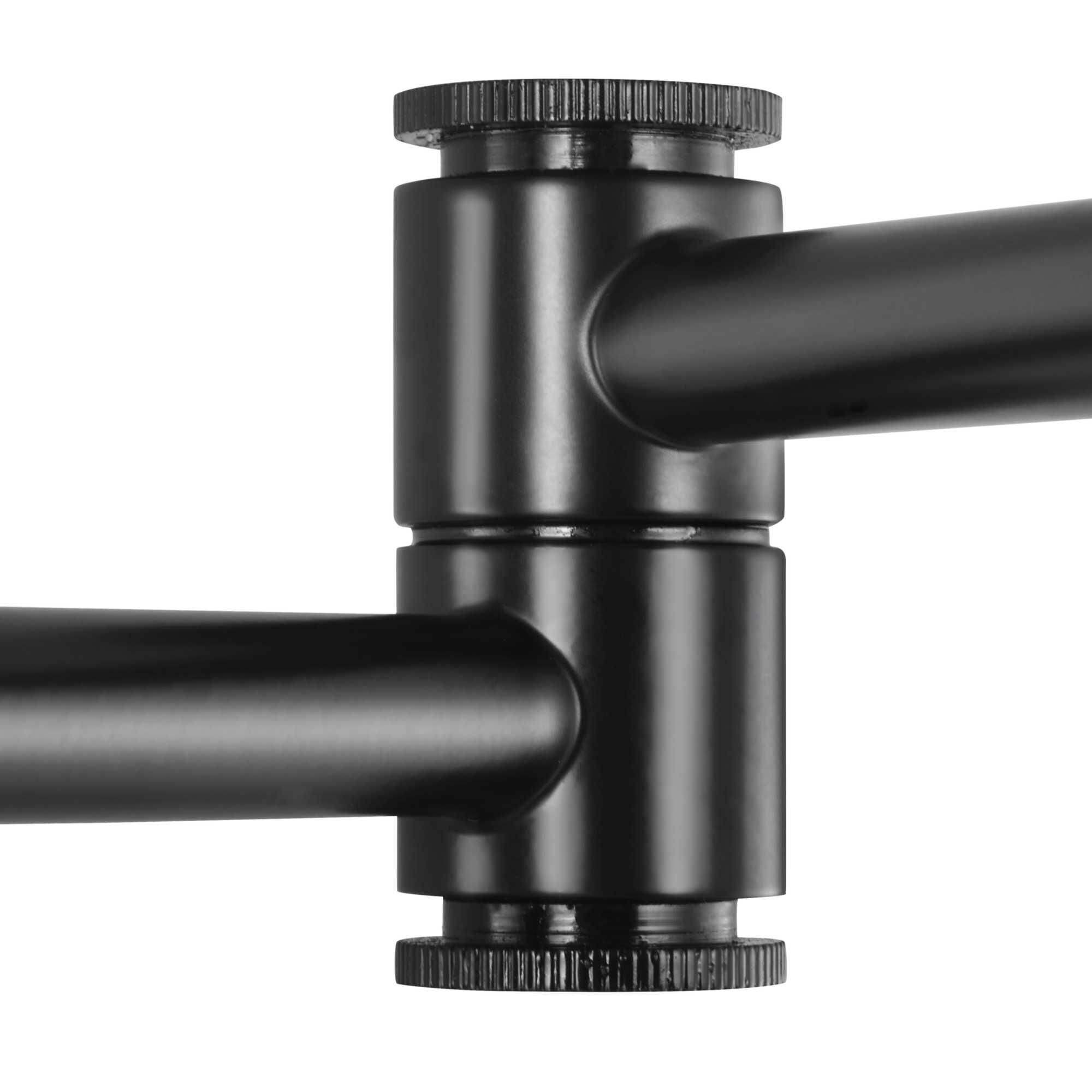 Shown in Matte Black finish and Black glass