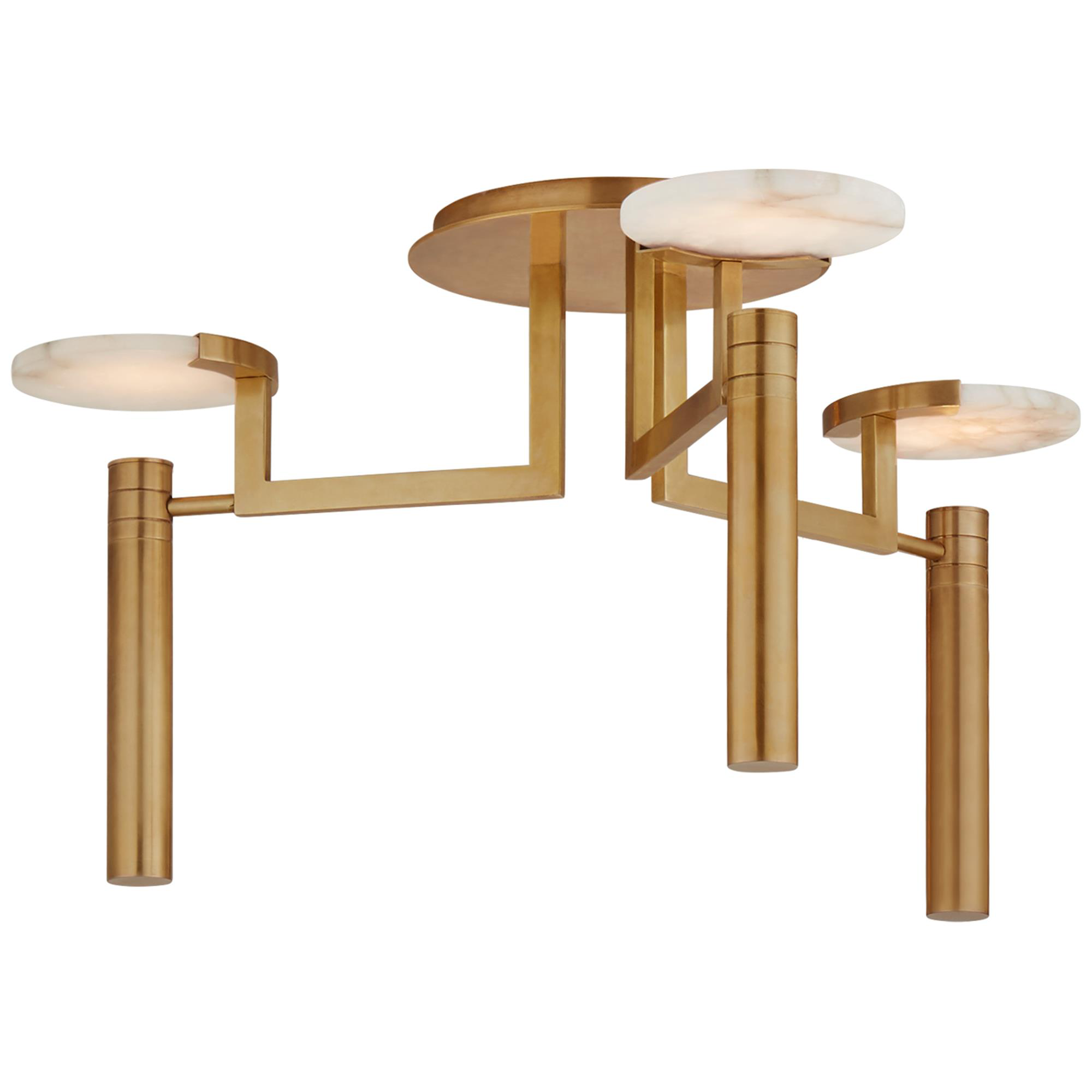 Shown in Antique-Burnished Brass finish and Alabaster shade