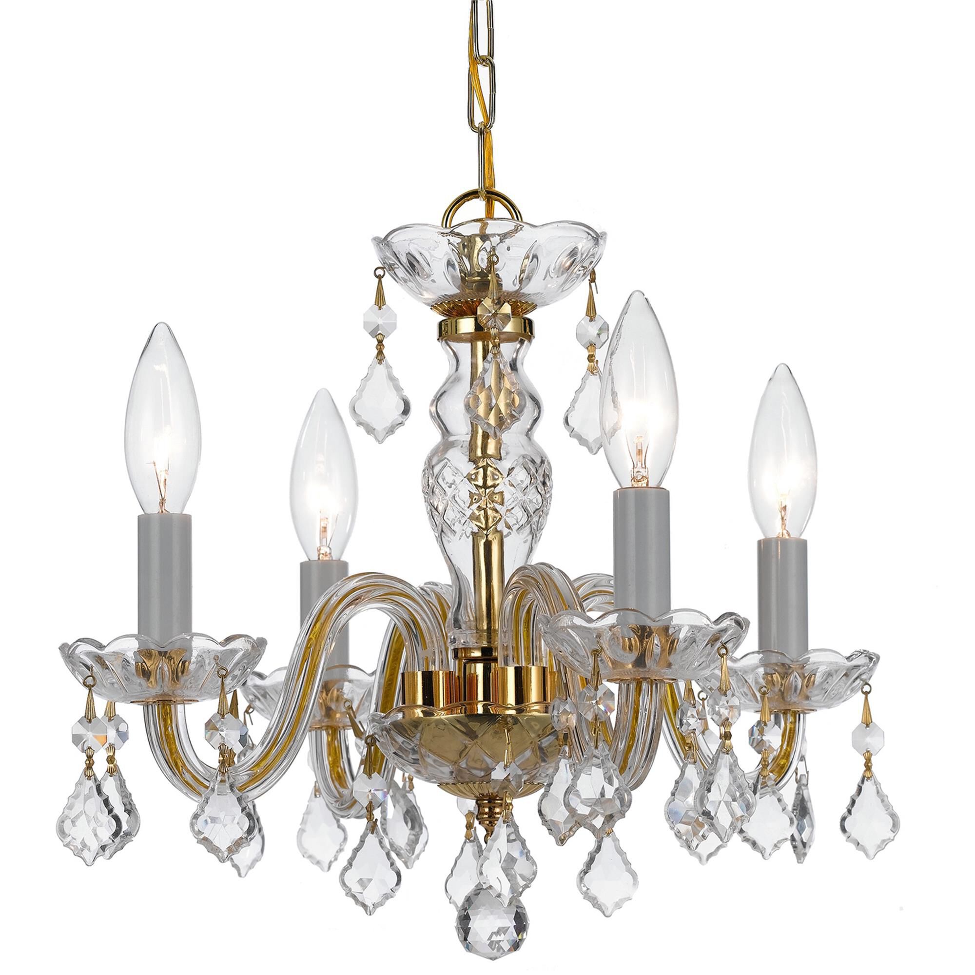 Traditional Crystal 15 Inch Chandelier,