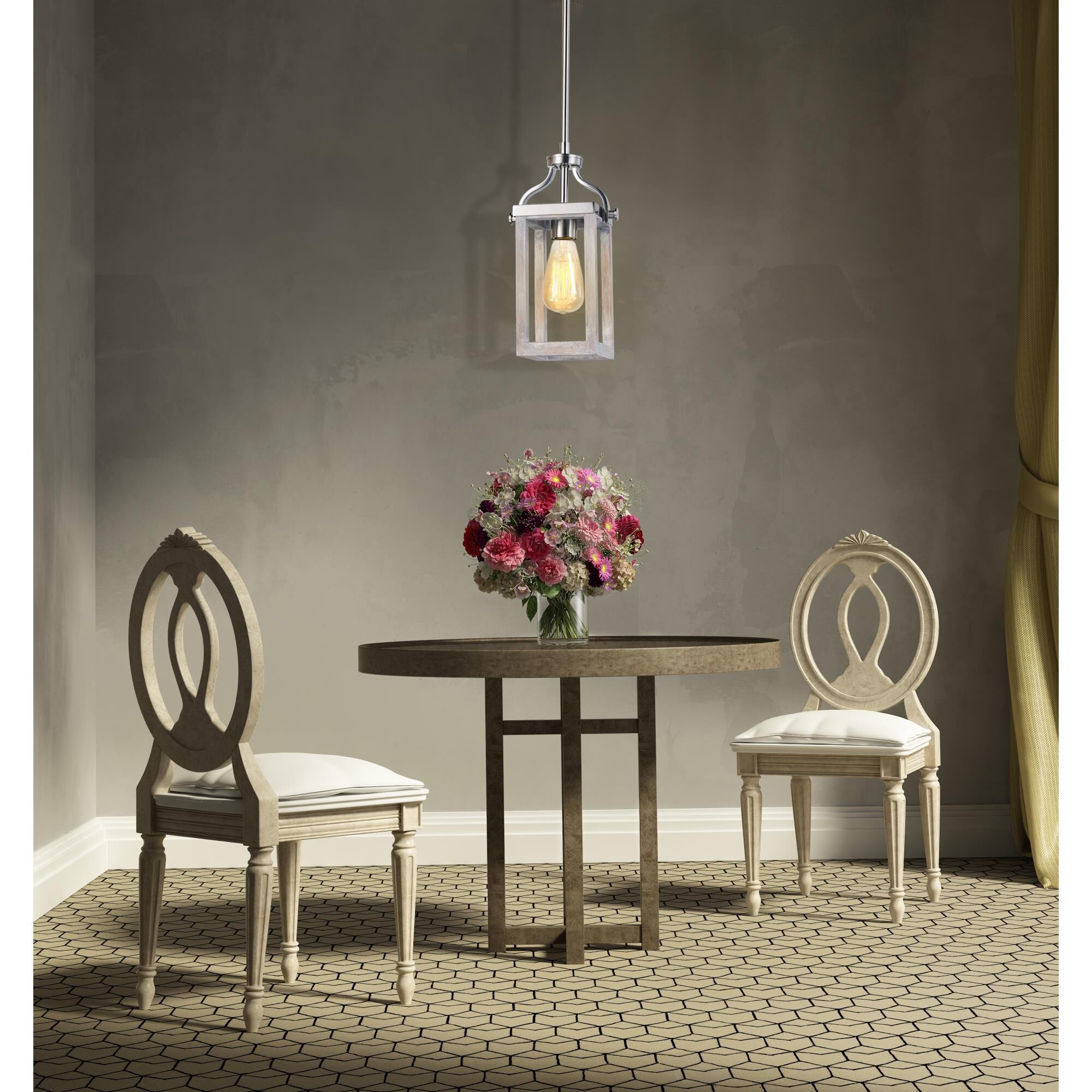 Shown in Acia Wood - Brushed Nickel finish