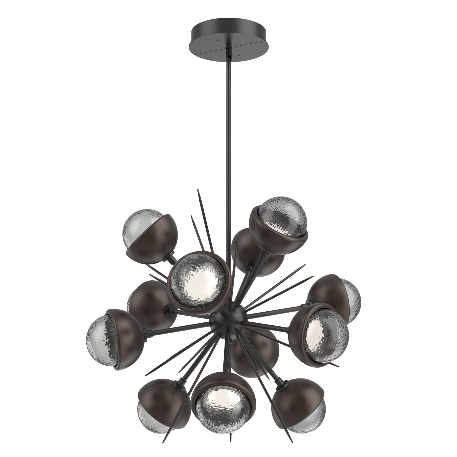 Shown in Matte Black finish and Smoke glass and Flat Bronze accent
