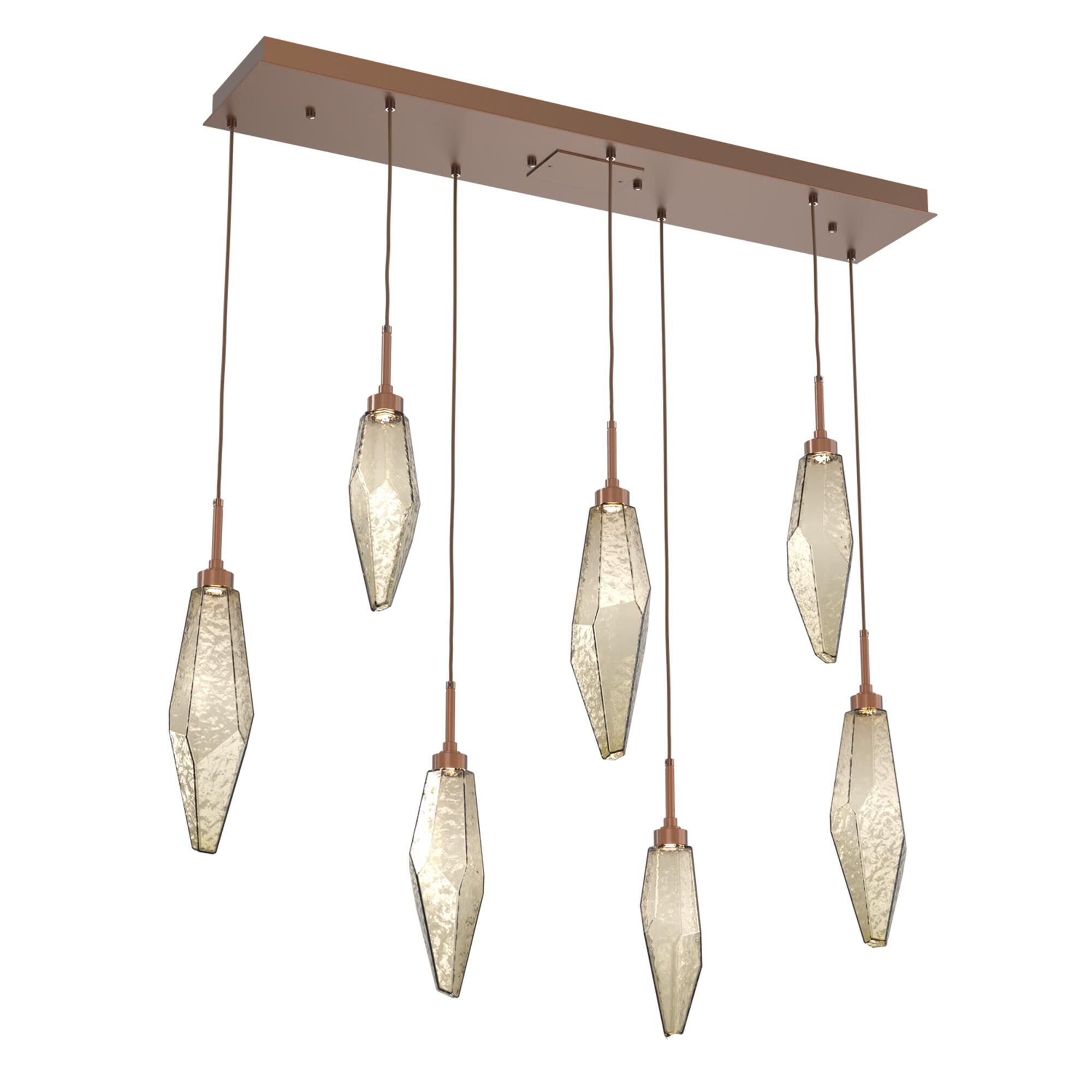 Shown in Burnished Bronze finish and Chilled Blown And Bronze glass