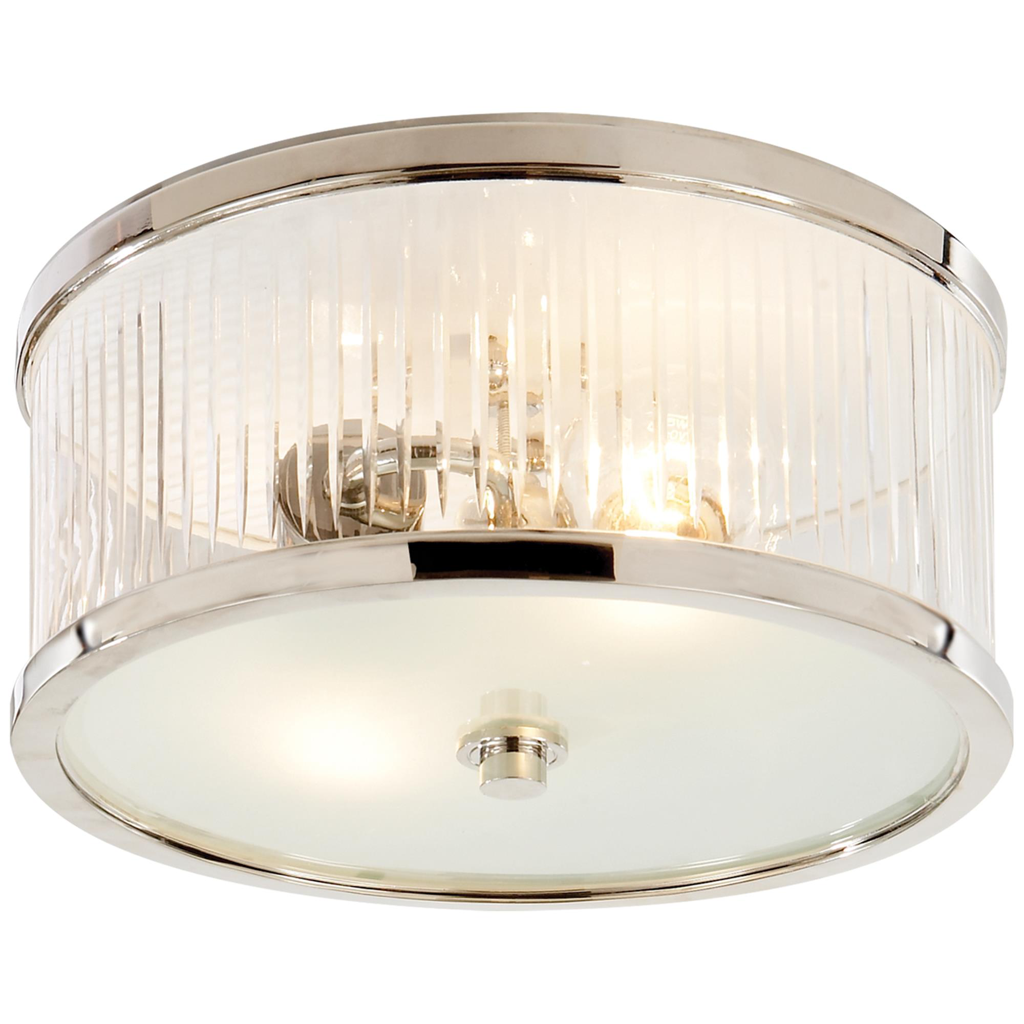 Shown in Polished Nickel finish and Frosted glass