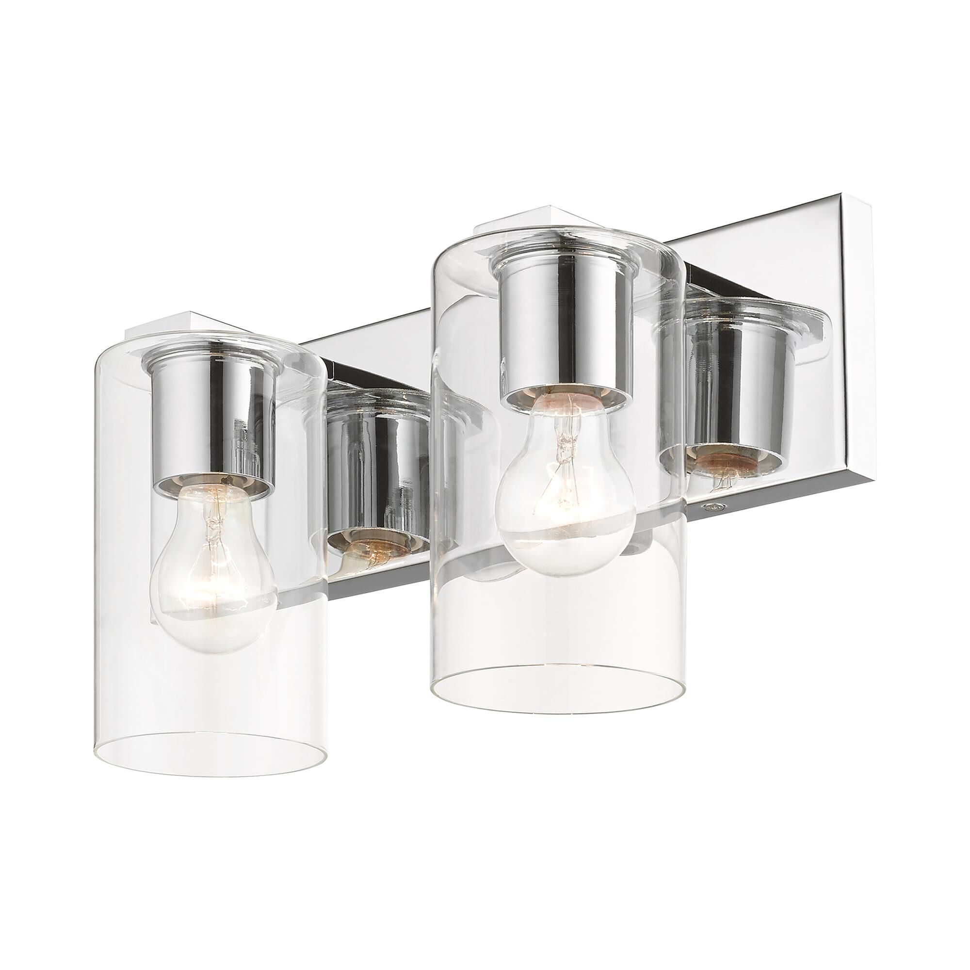 Shown in Polished Chrome finish and Clear glass and Clear Glass shade