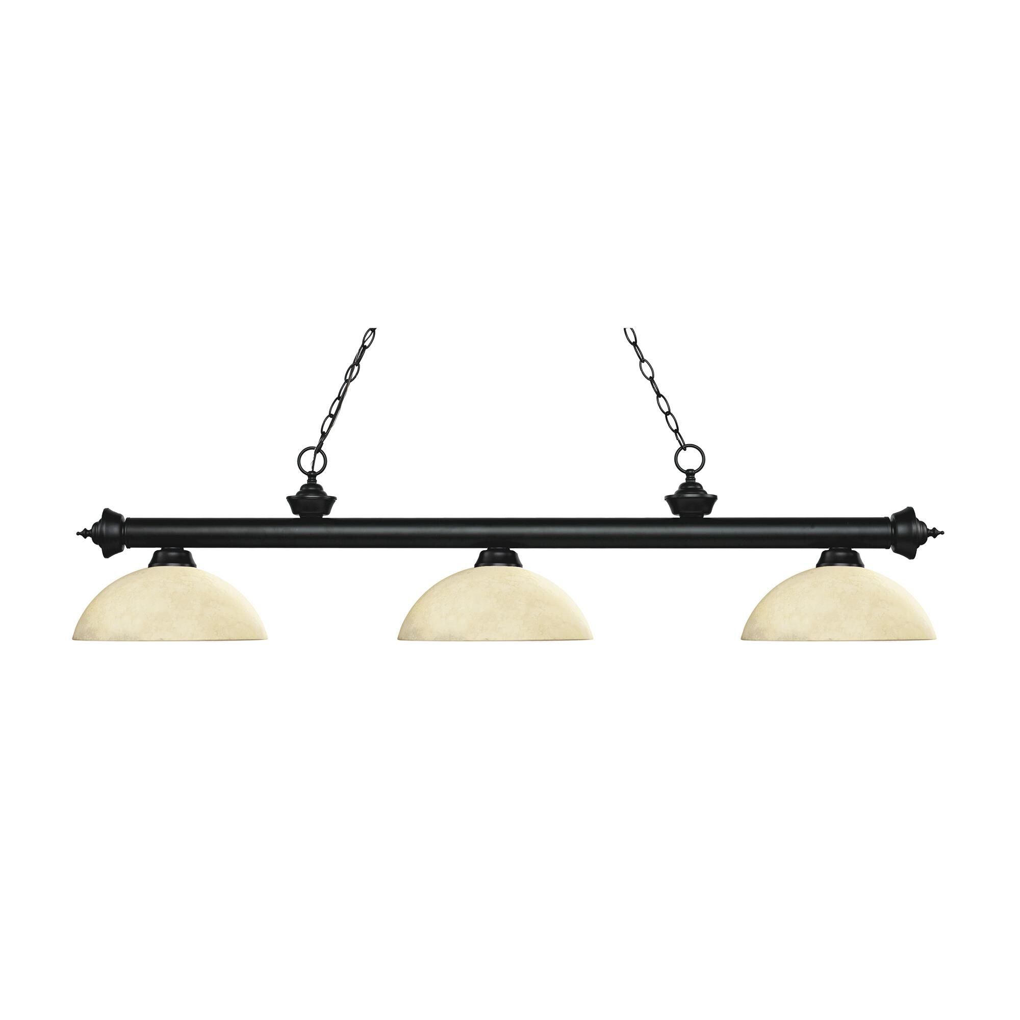 Shown in Matte Black finish and Glass shade