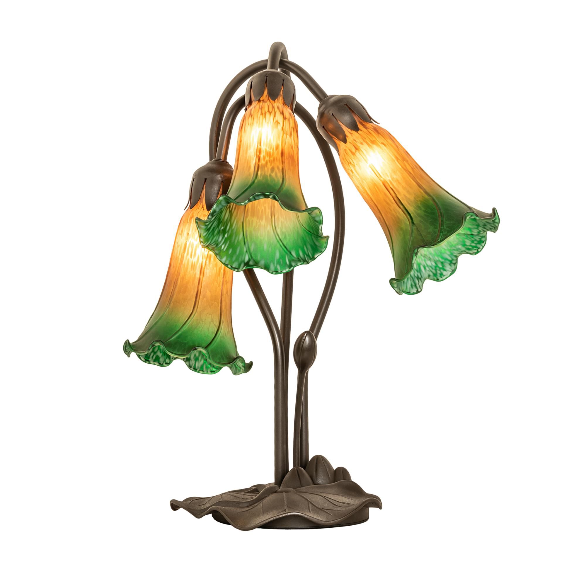 Amber and Green 16 Inch Accent Lamp by Meyda Lighting