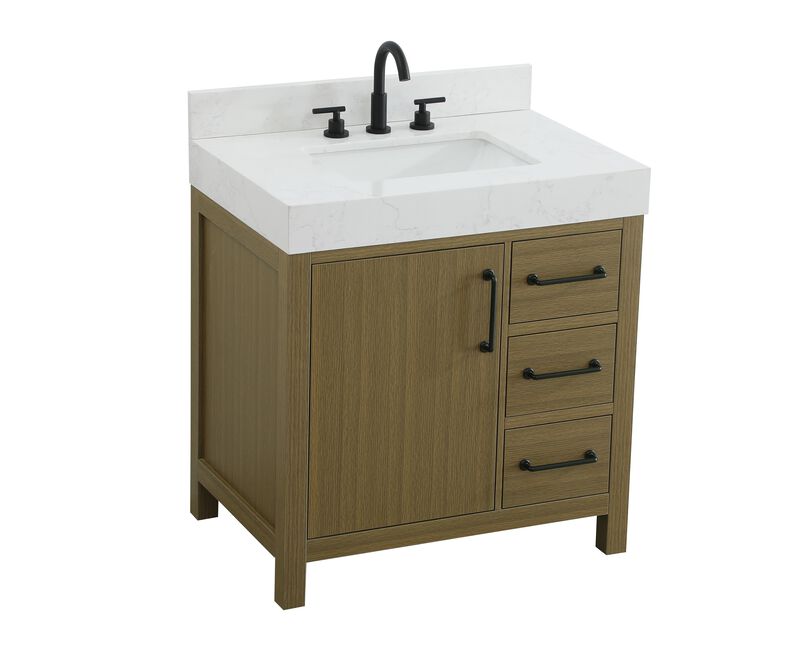 Nathan 32 Inch Bath Vanity by Elegant Dcor