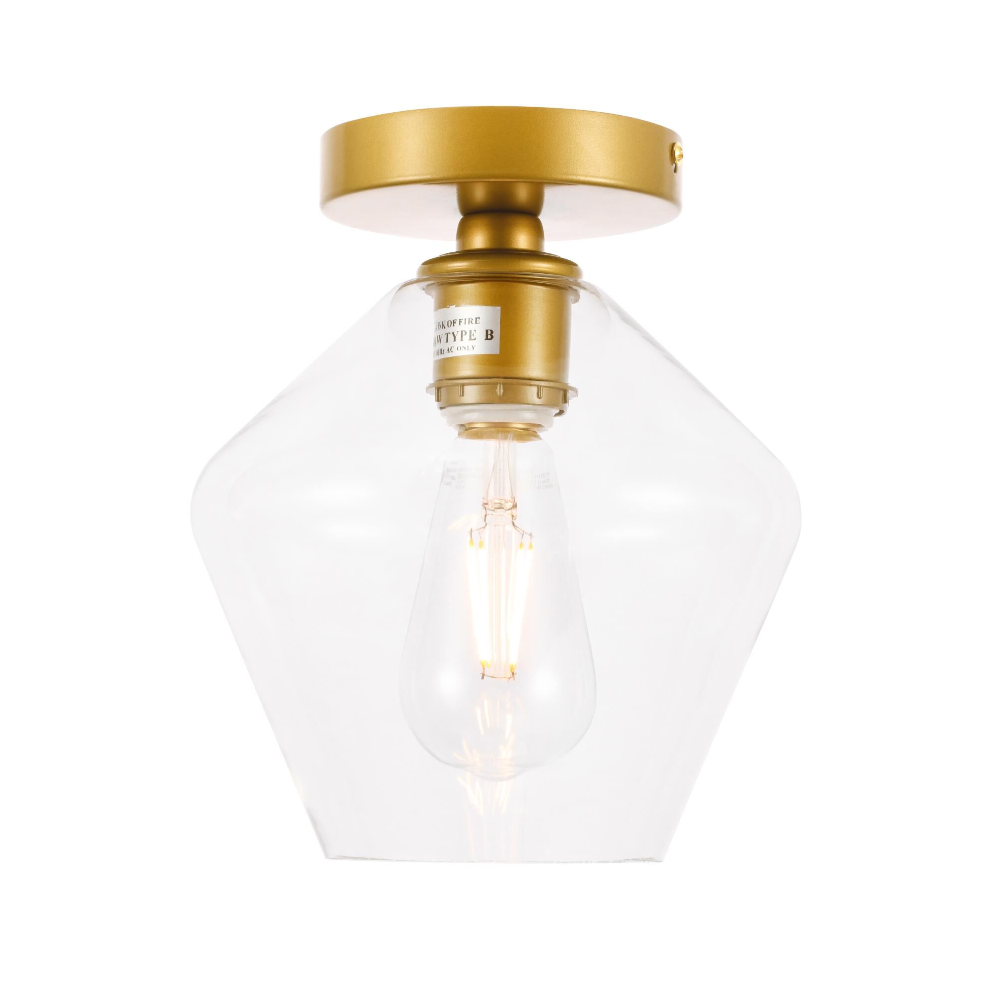 Gene 8 Inch Semi Flush Mount by Elegant Lighting