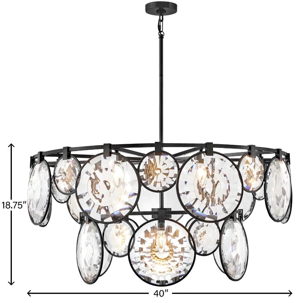 Shown in Black finish and Optic Crystal glass