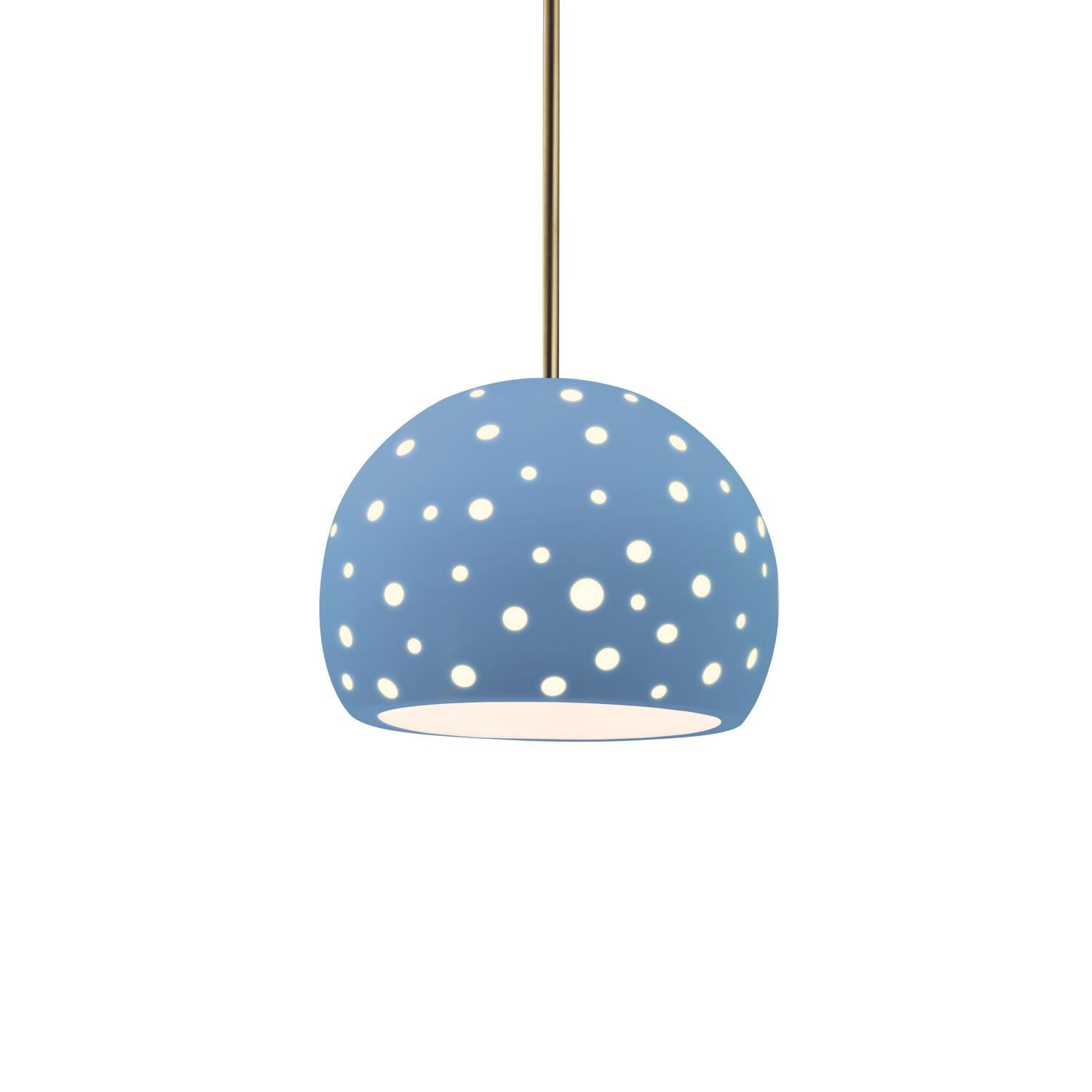 Perforated Globe 7 Inch Mini Pendant by Justice Design Group