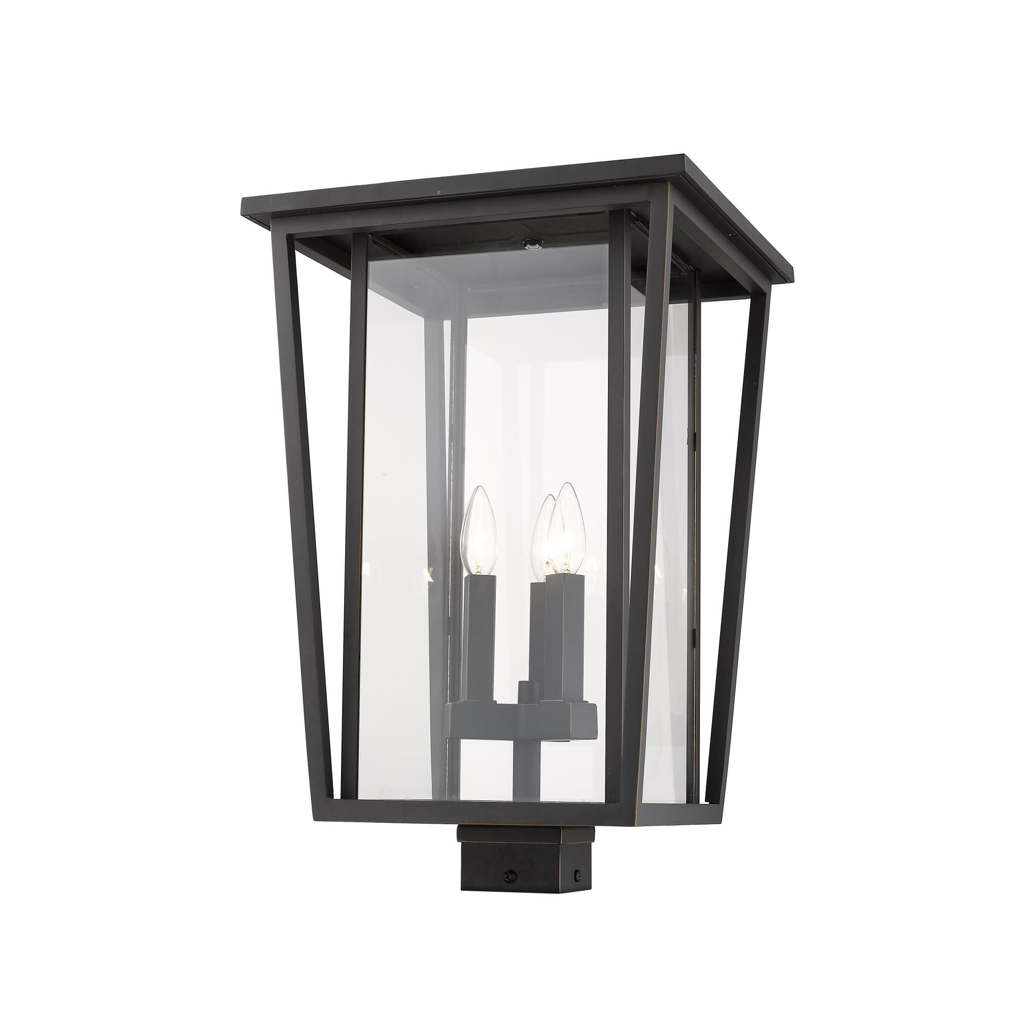 Shown in Oil Rubbed Bronze finish and Glass shade