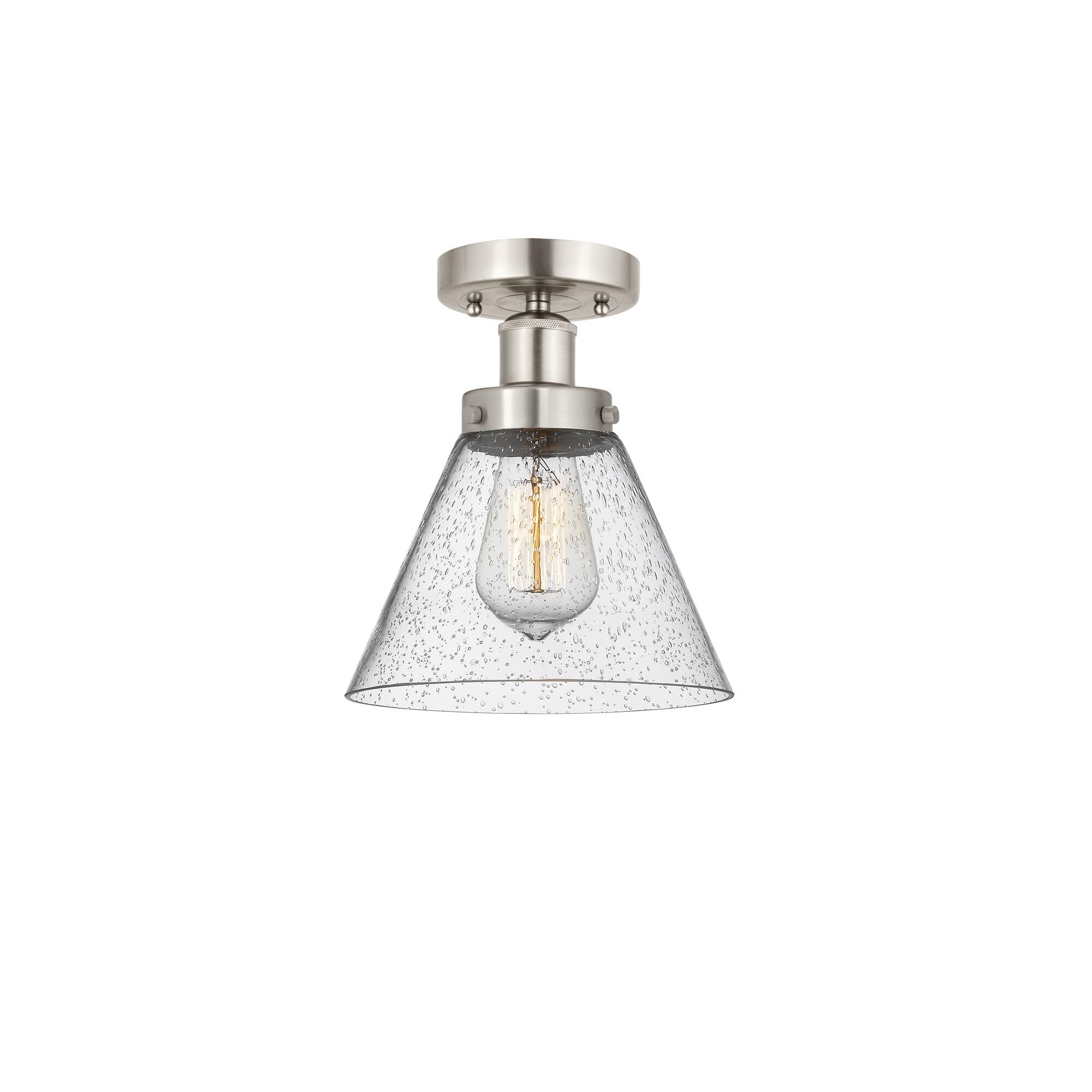 Shown in Brushed Satin Nickel, Mercury finish and Mercury glass and Mercury Glass shade