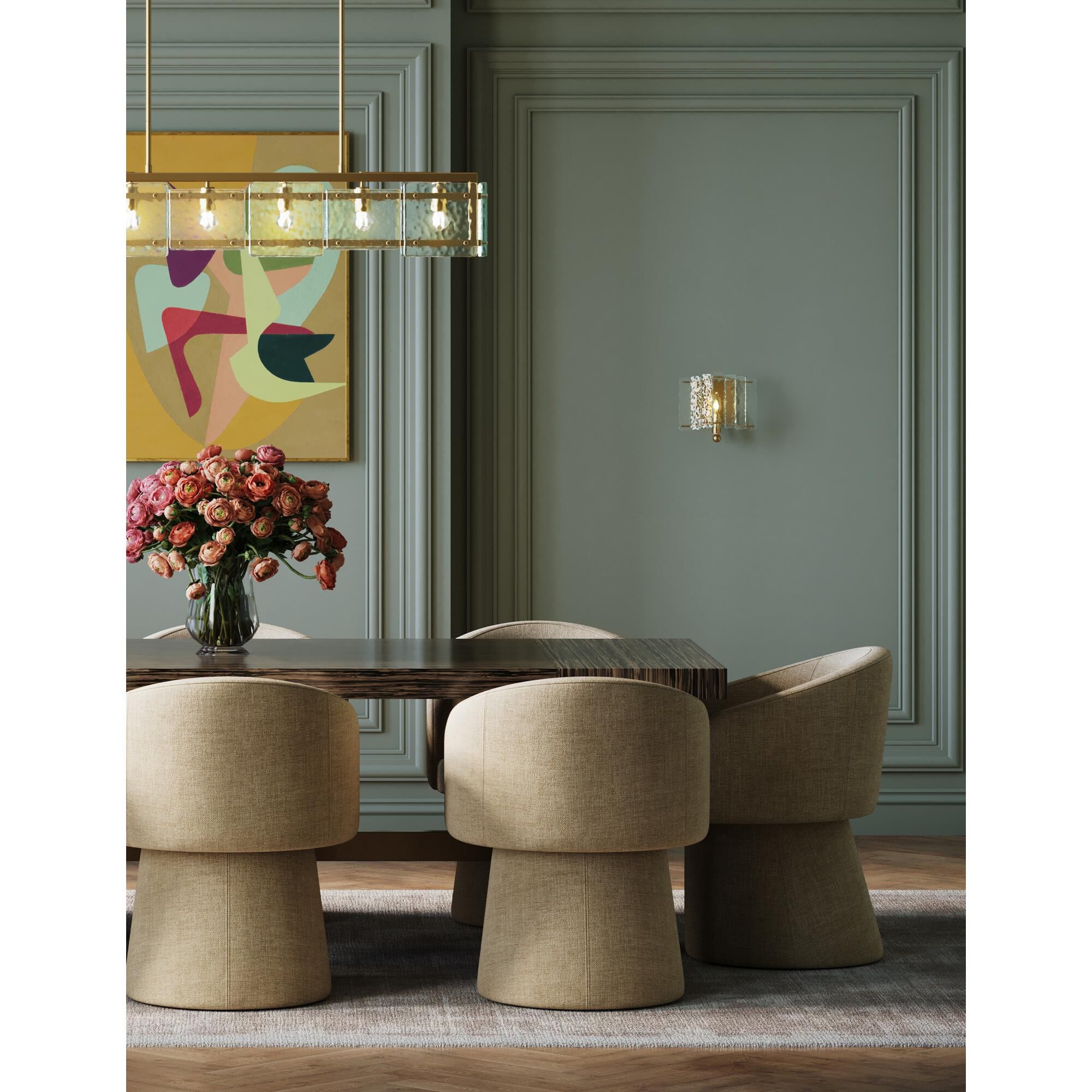 Shown in Contemporary Gold Leaf, Clear finish