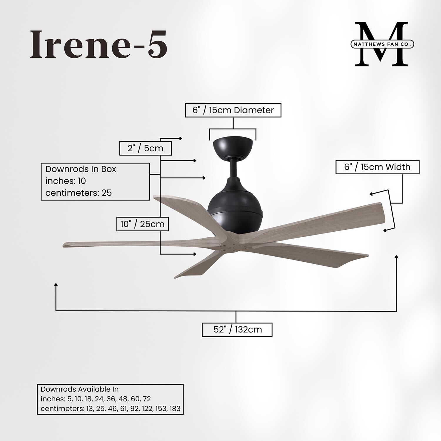 Irene 52 Inch Ceiling Fan by Matthews Fan Company