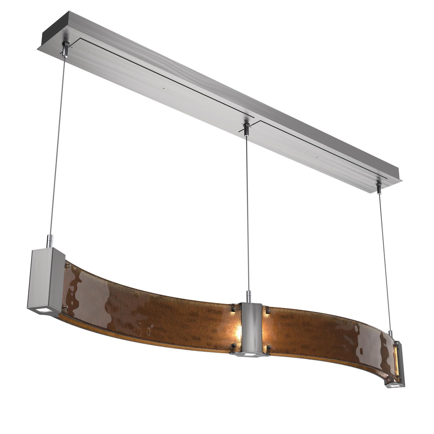 Shown in Satin Nickel finish and Bronze Granite glass