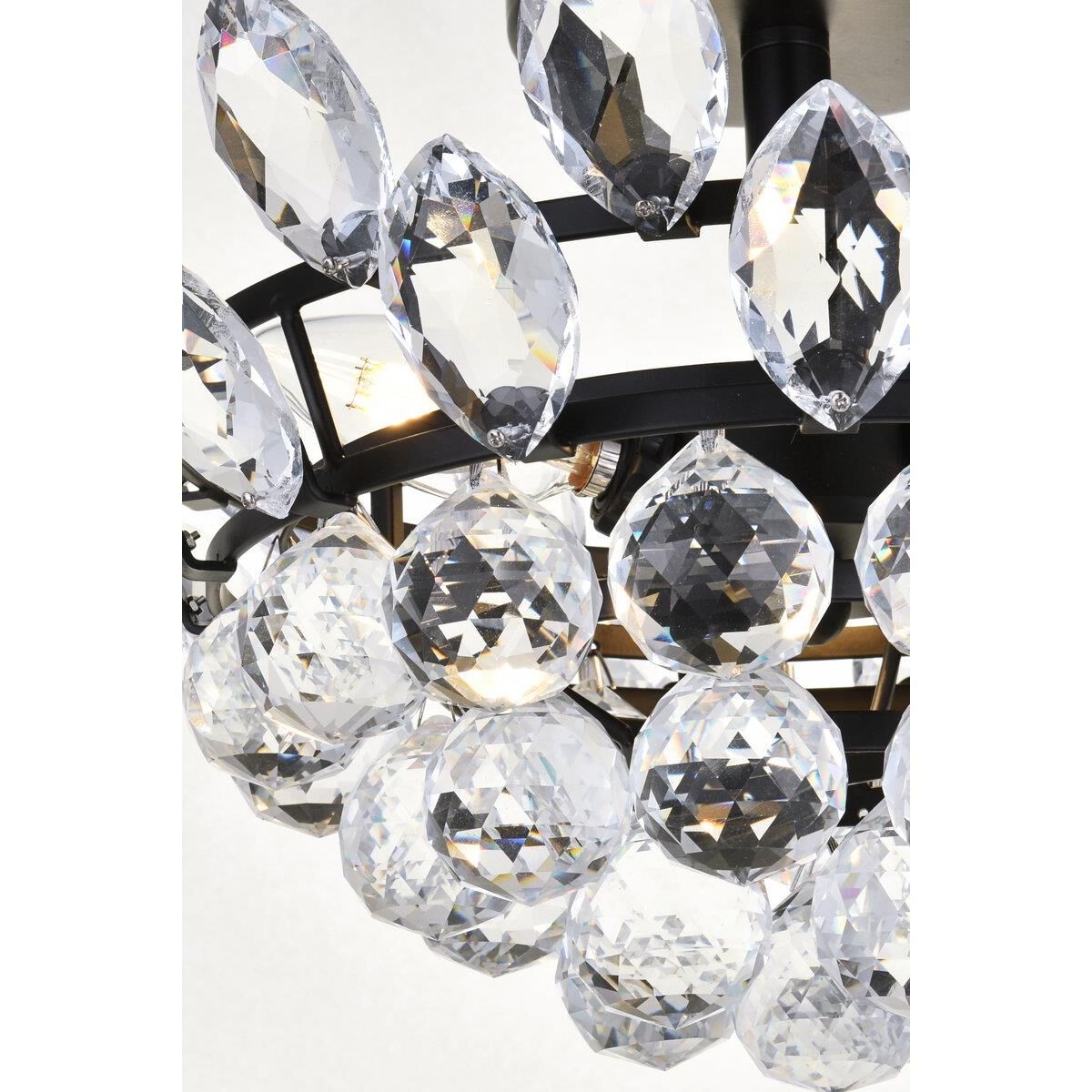 Emilia 14 Inch 3 Light Semi Flush Mount by Elegant Lighting