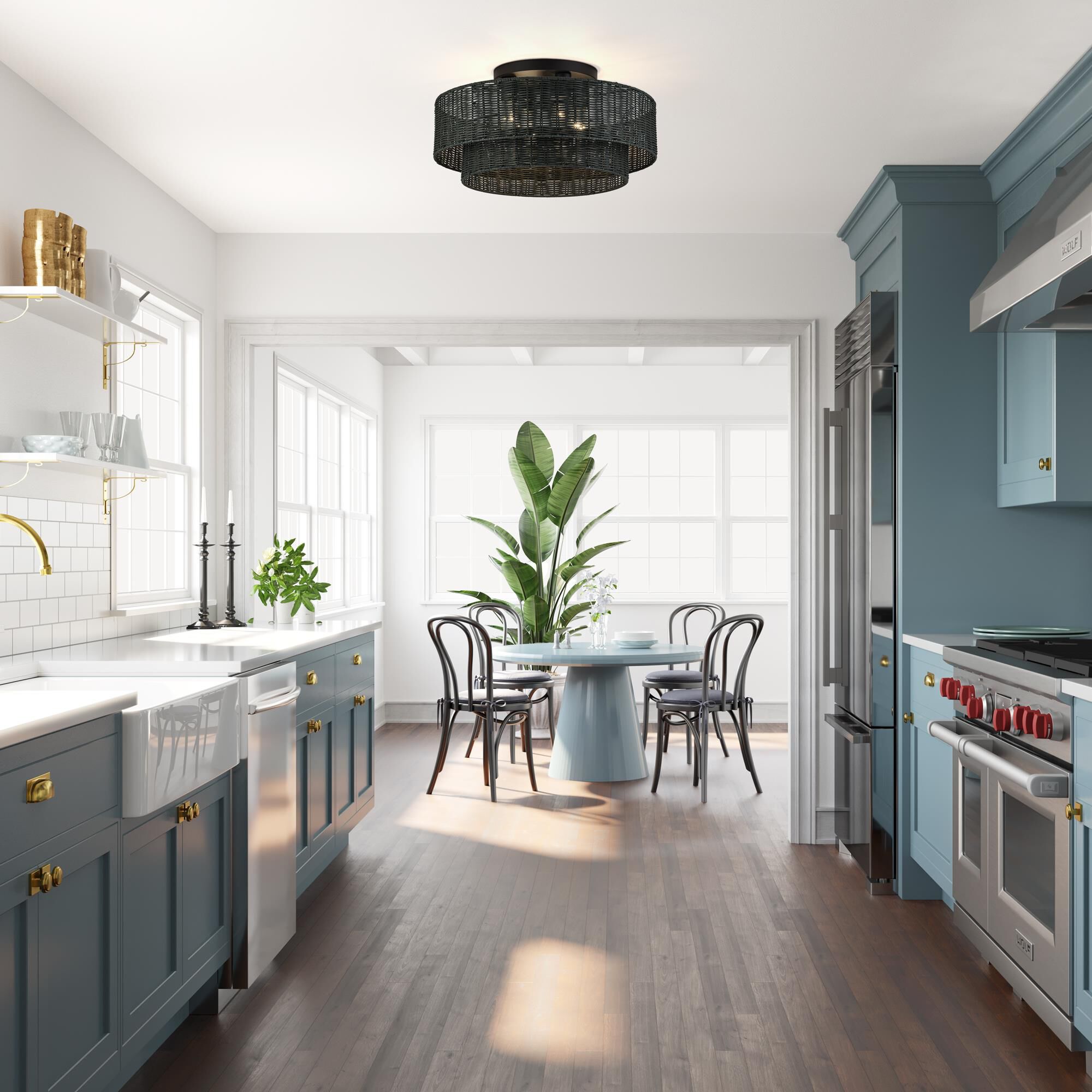 Weavington 21 Inch Semi Flush Mount by Livex Lighting