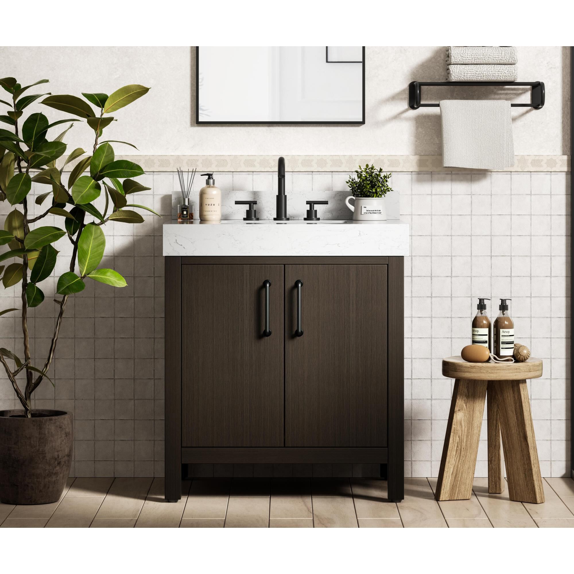 Shown in Mocha Brown finish