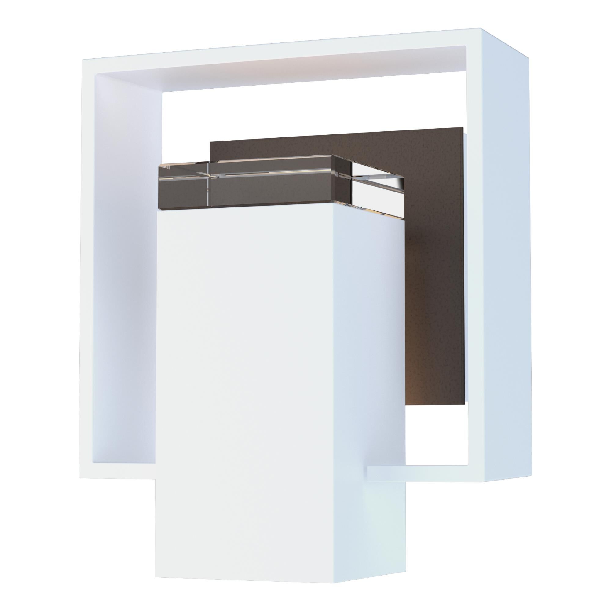 Shown in Coastal White finish and Clear glass and Coastal Bronze accent