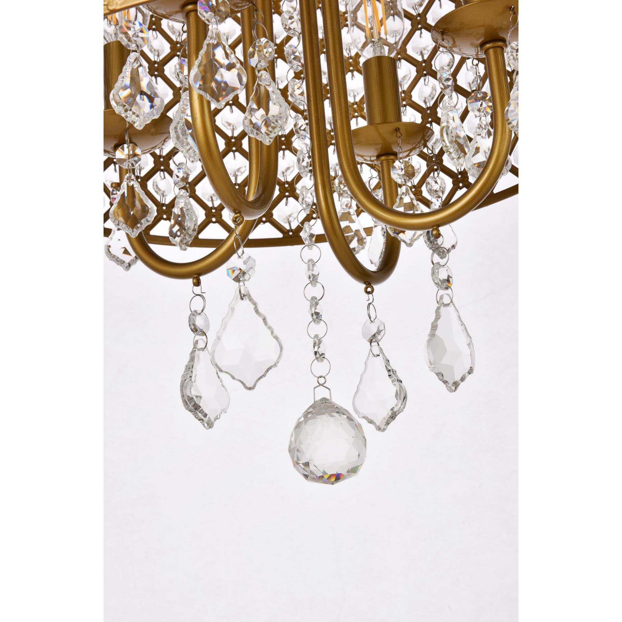 Elise 14 Inch 4 Light Mini Chandelier by Elegant Lighting