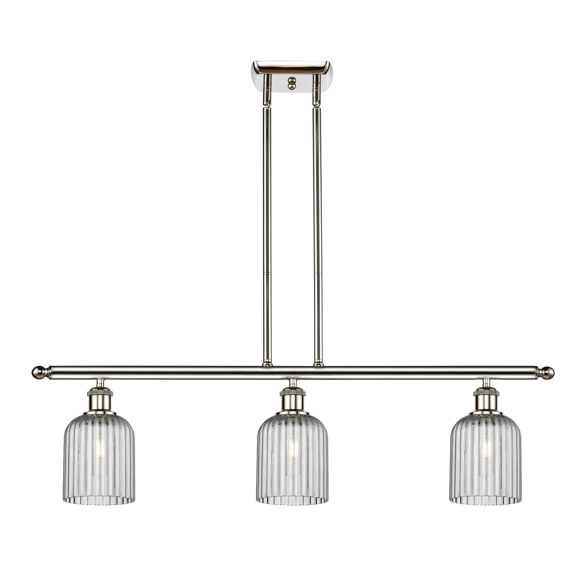 Shown in Polished Nickel finish and Light Smoke shade