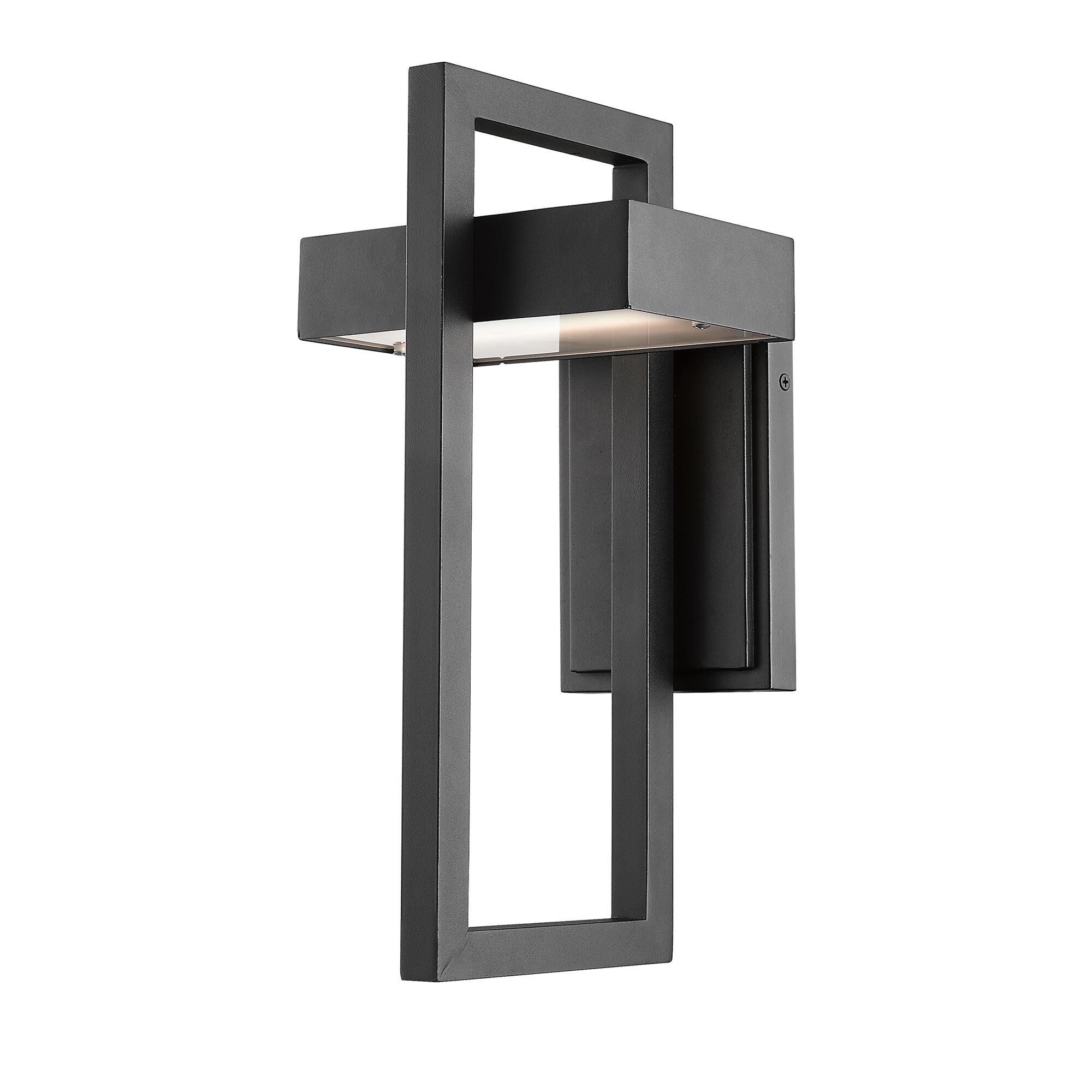 Shown in Black finish and Glass shade